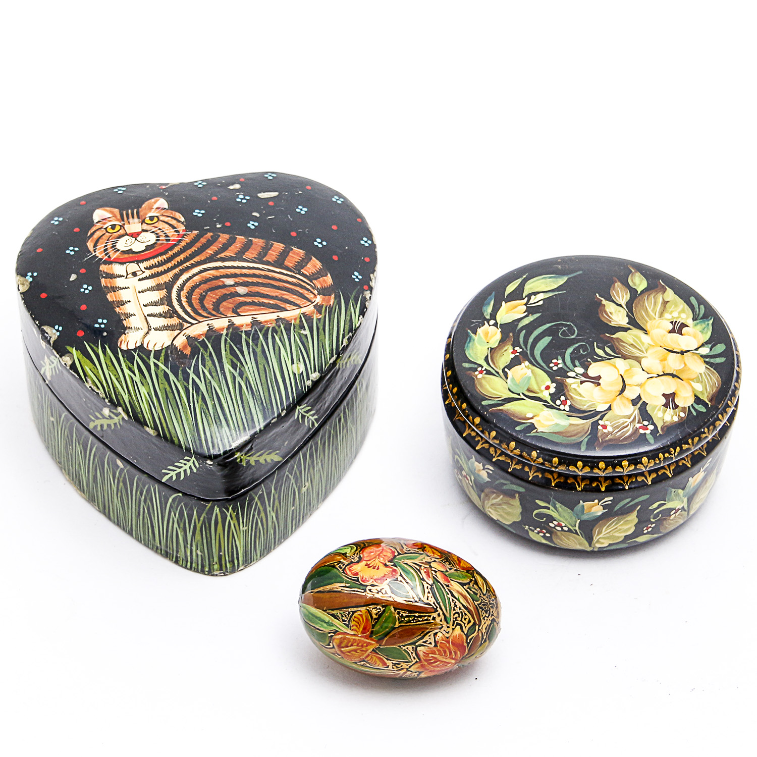 Pair of Lacquered Trinket Boxes