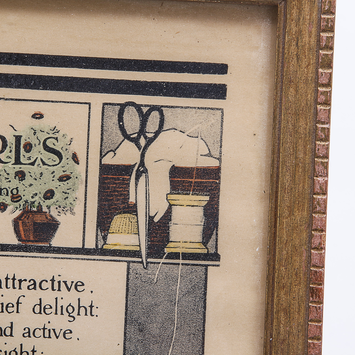 Framed Vintage "An "If" For Girls" Print