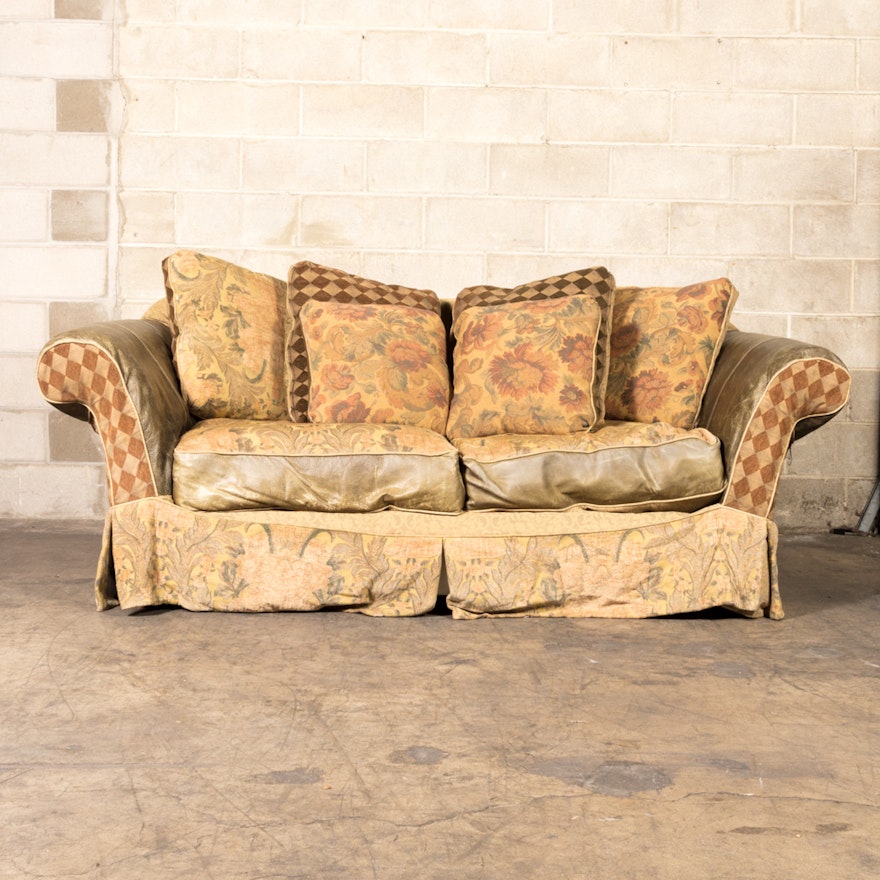 Slip-Covered Shabby Chic Sofa