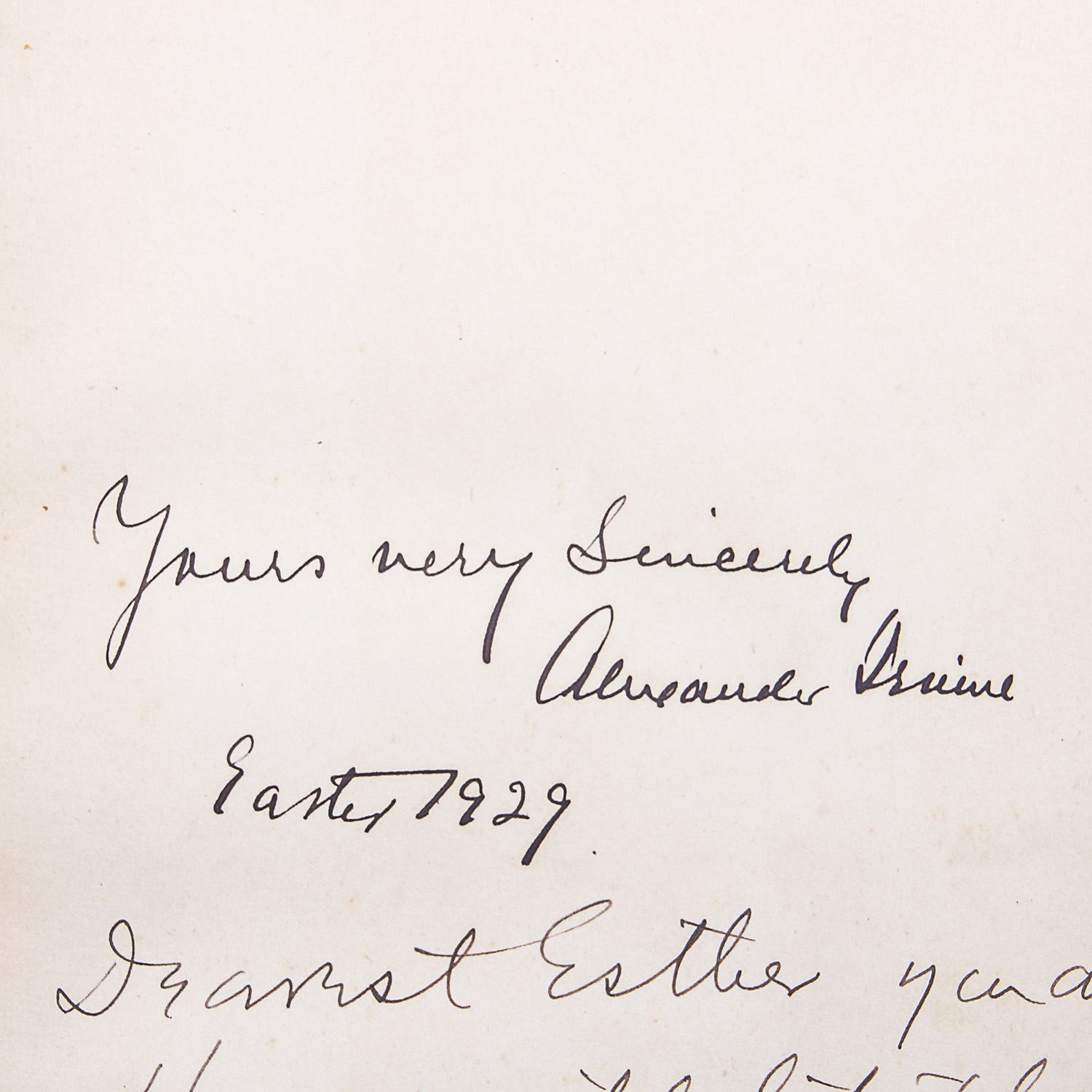 Signed Antique Hardback Book of "My Lady of the Chimney Corner" by Alexander Irvine