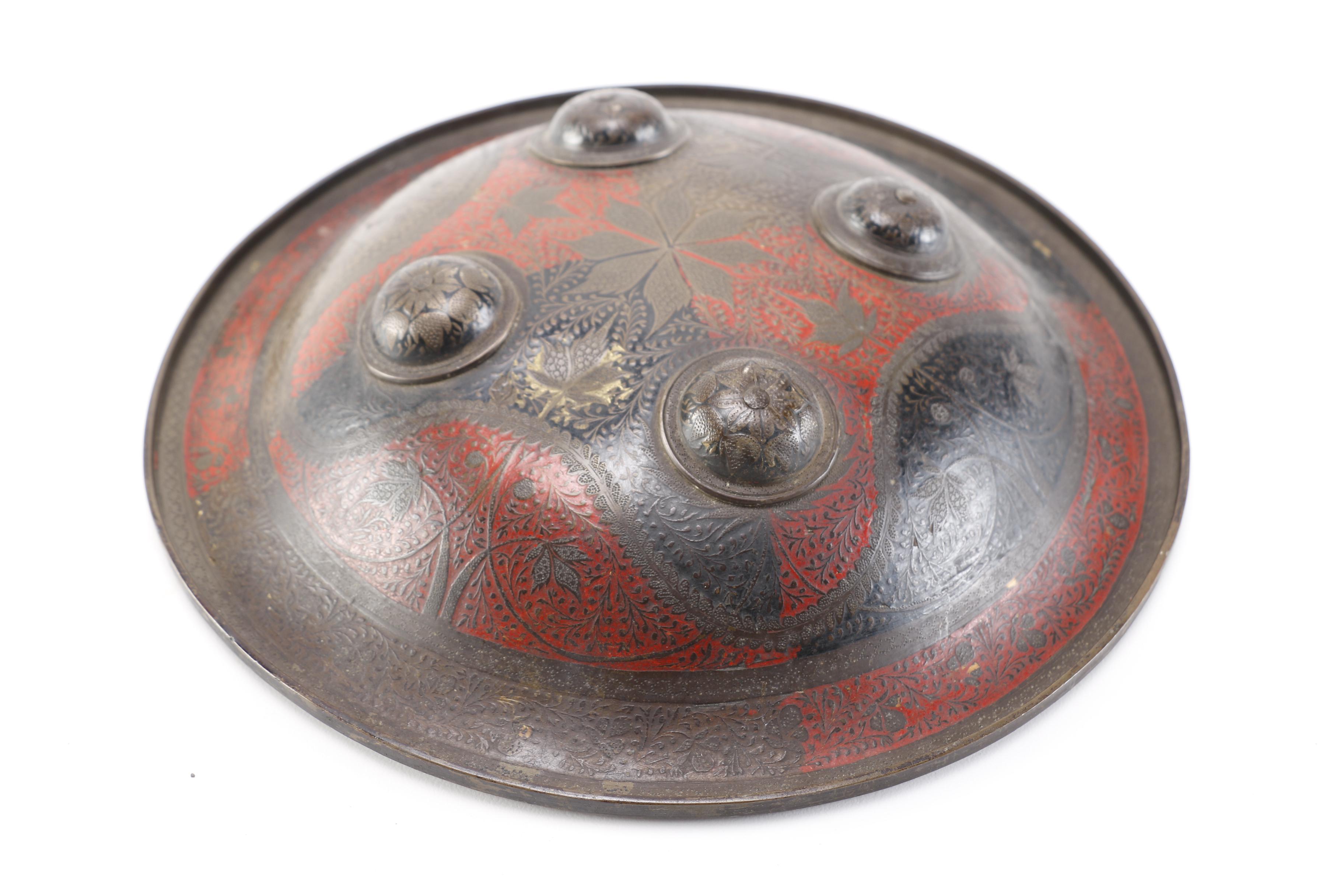 Red and Black Indian Kotgari Shield