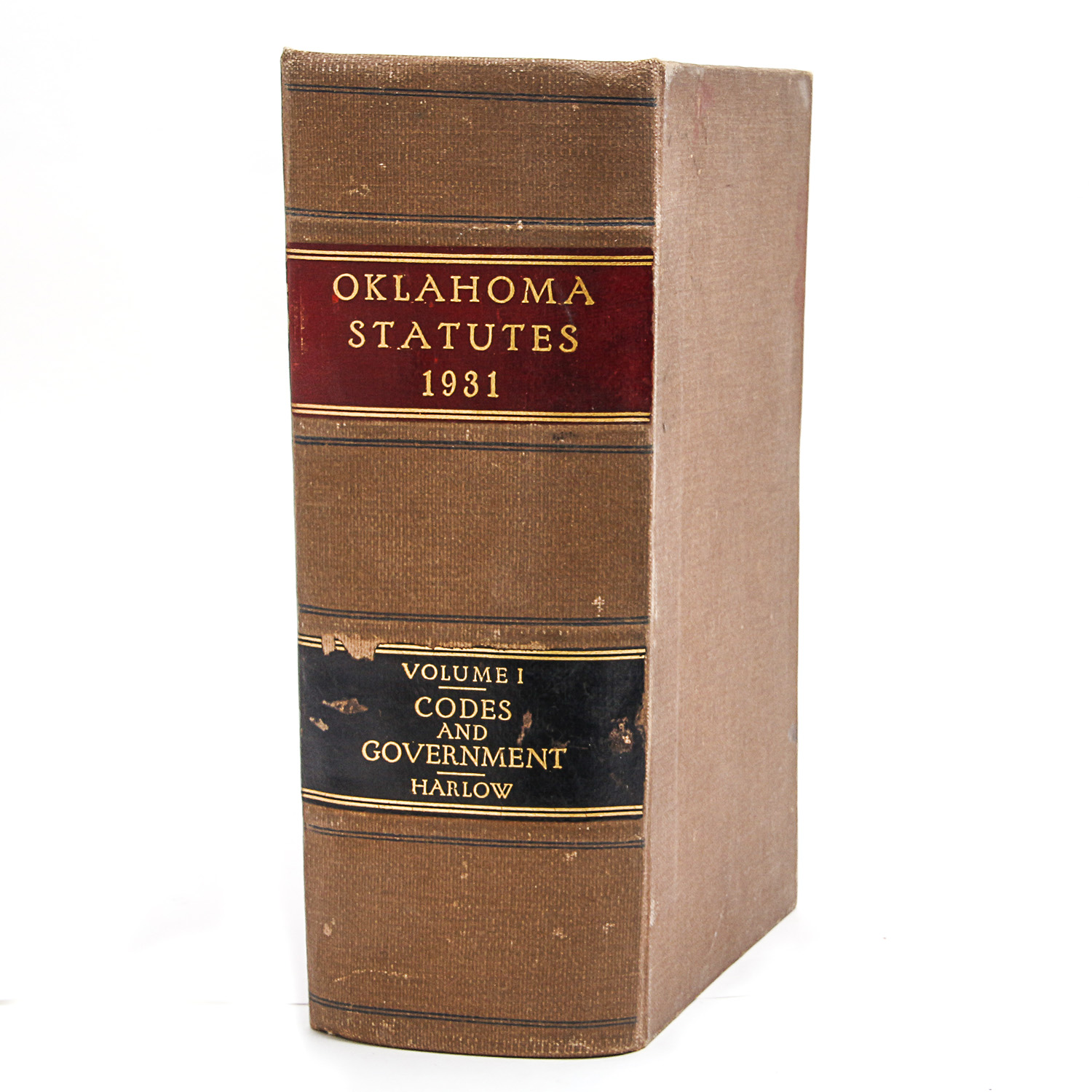 Vintage "Oklahoma Statutes 1931" Book Volume I