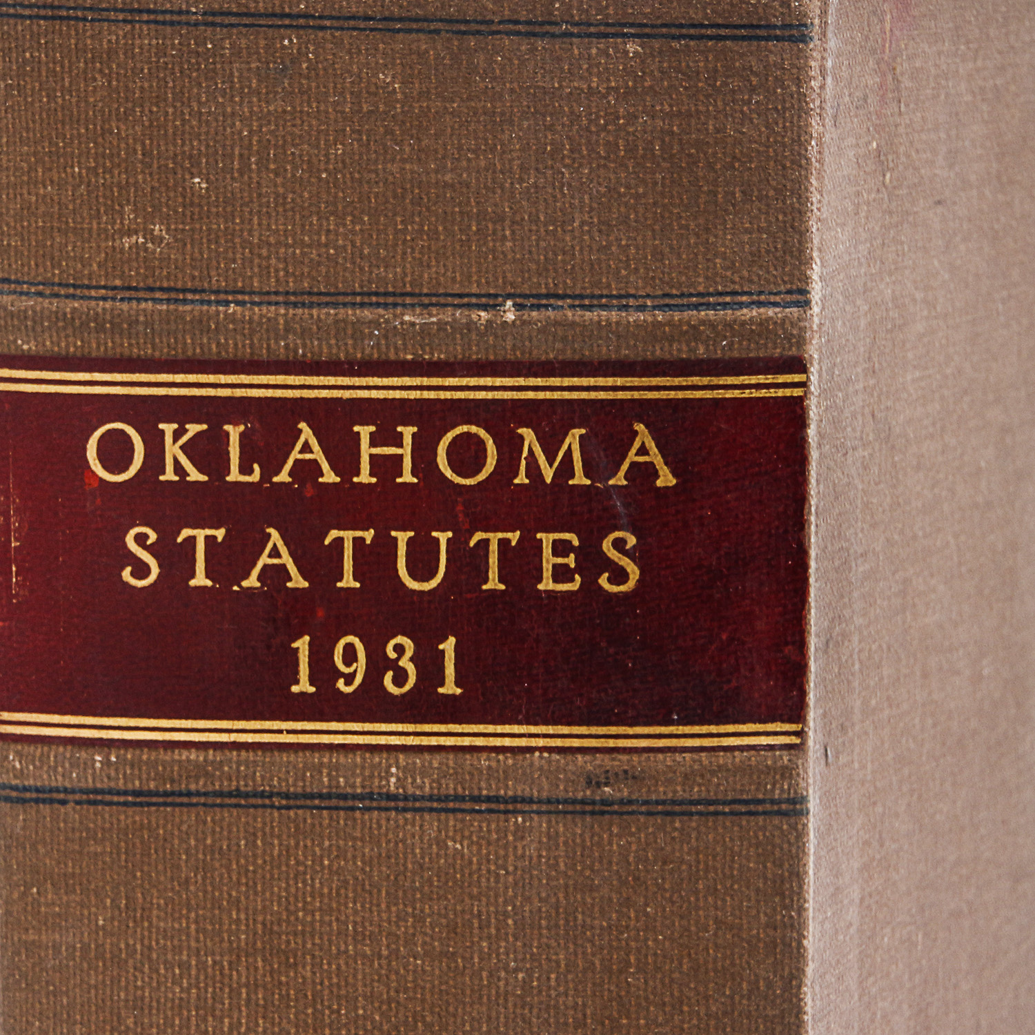 Vintage "Oklahoma Statutes 1931" Book Volume I