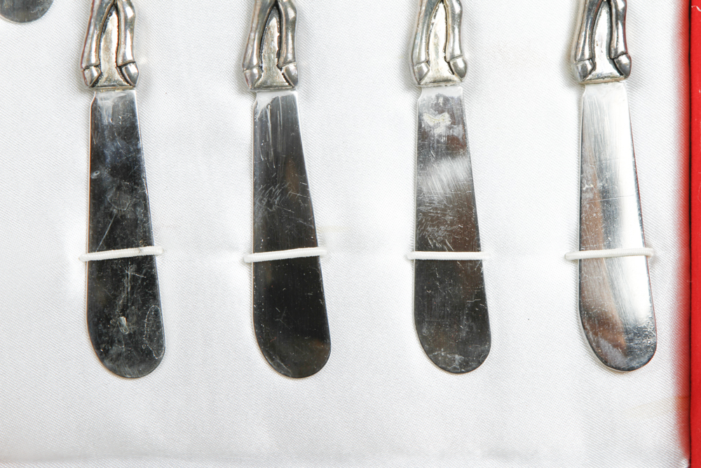 Neiman Marcus Santa's Reindeer Silver Plate Knives