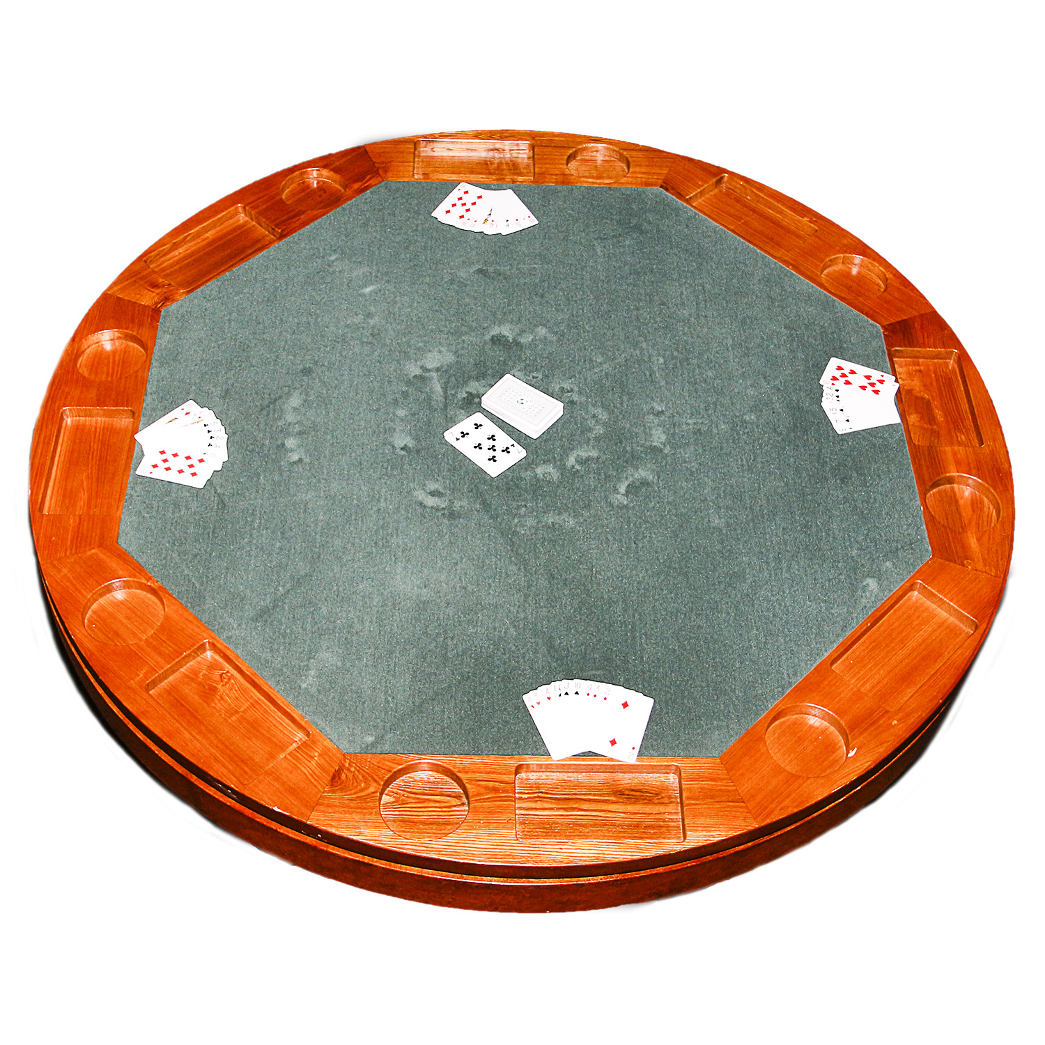 Wooden Poker and Bumper Pool Game Table