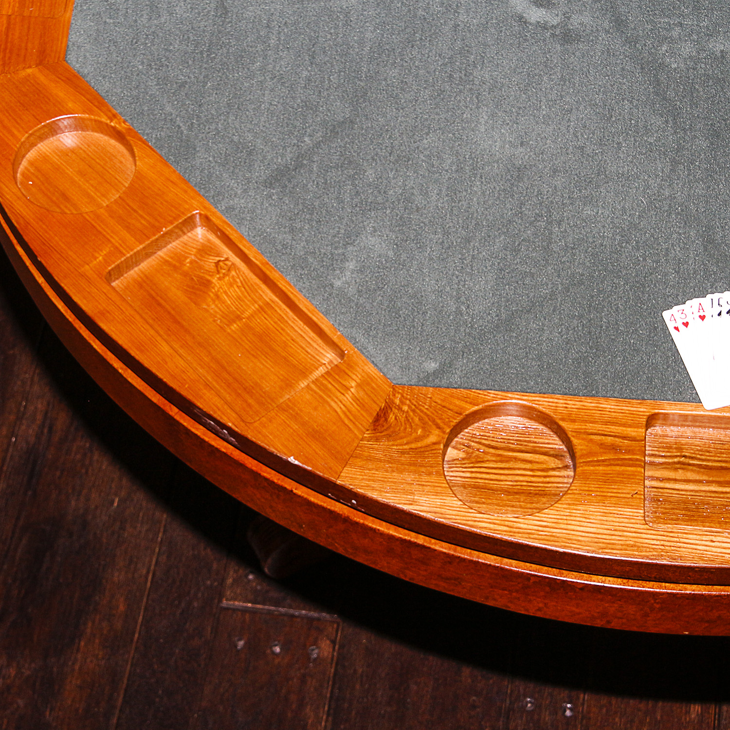 Wooden Poker and Bumper Pool Game Table