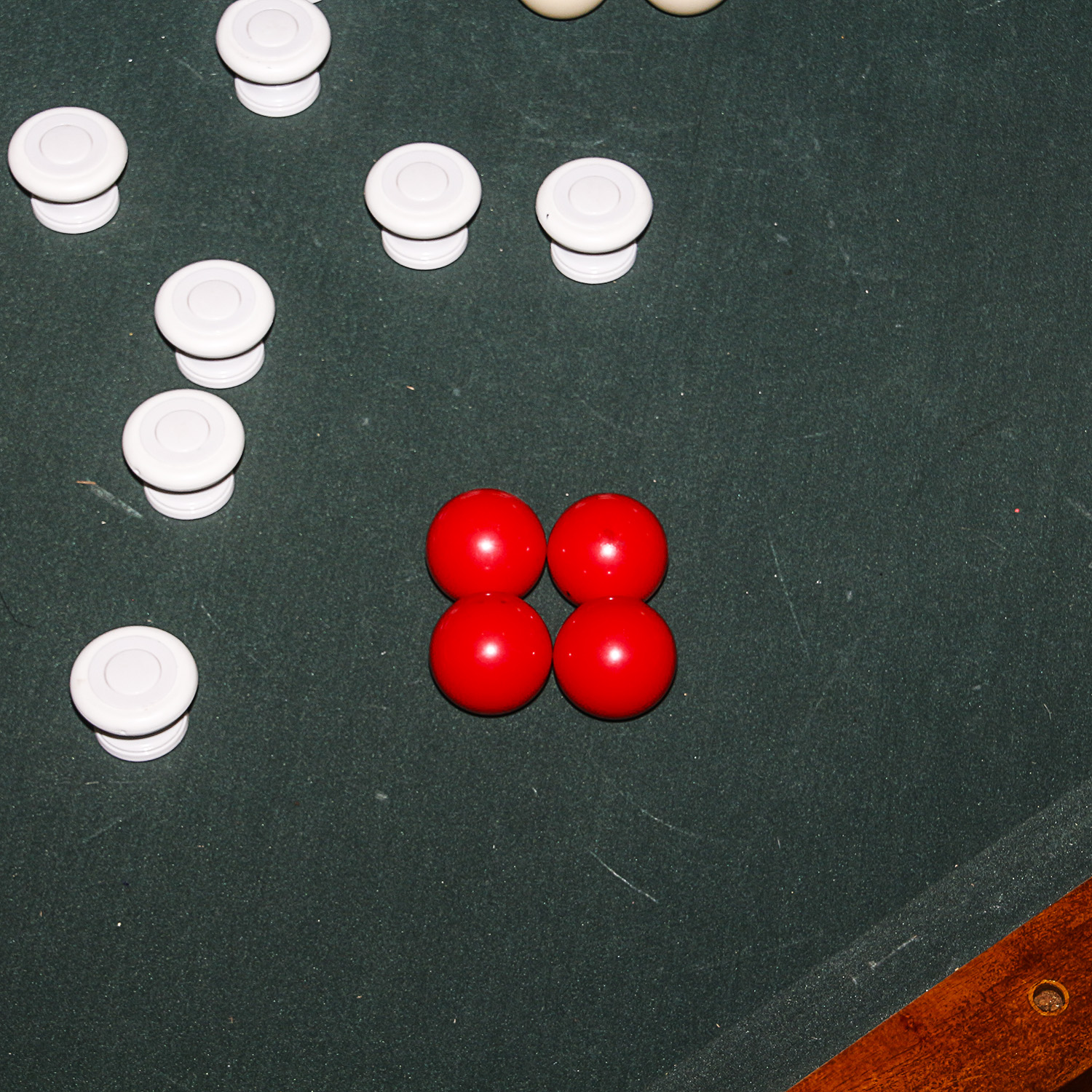 Wooden Poker and Bumper Pool Game Table