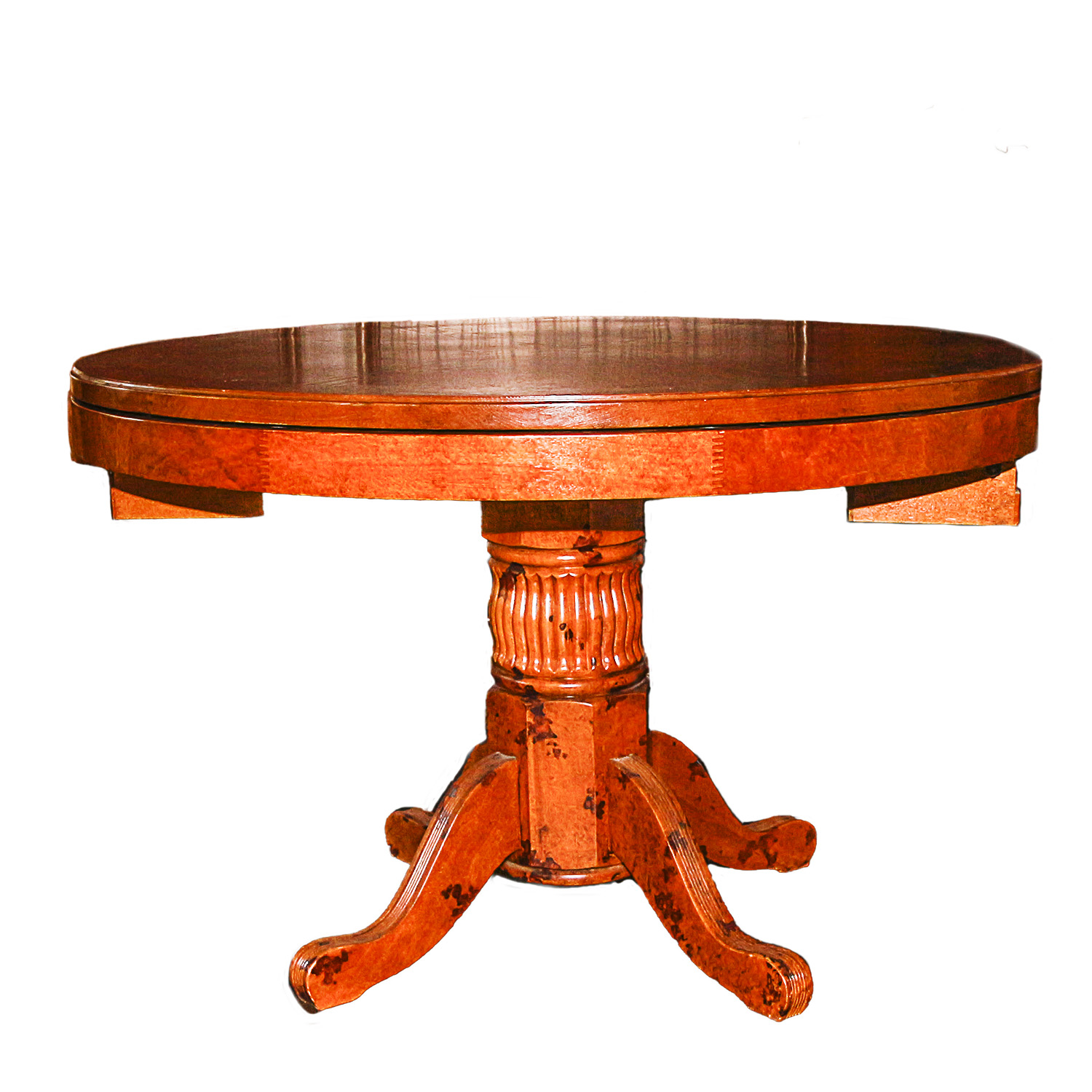 Wooden Poker and Bumper Pool Game Table