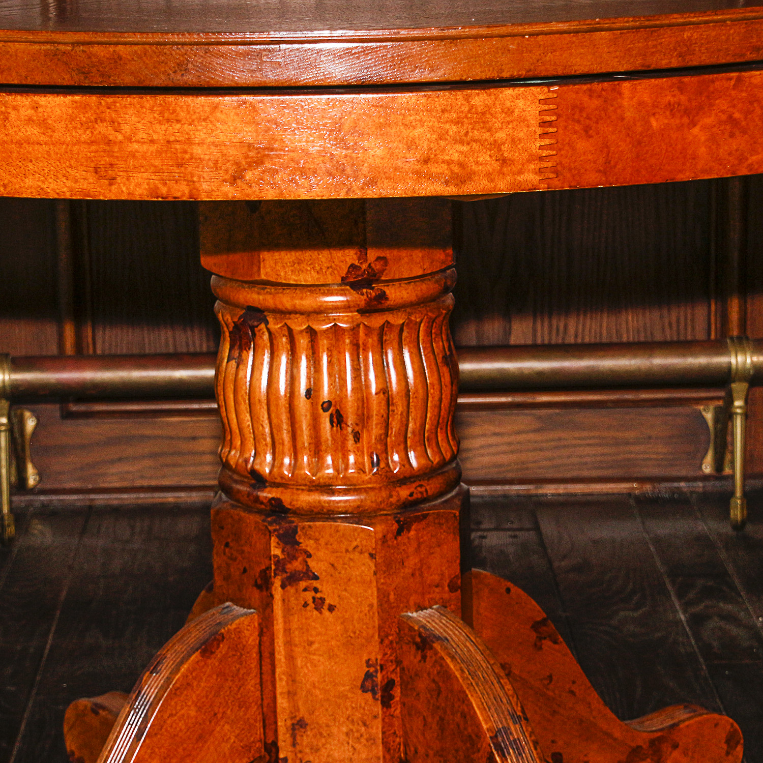 Wooden Poker and Bumper Pool Game Table