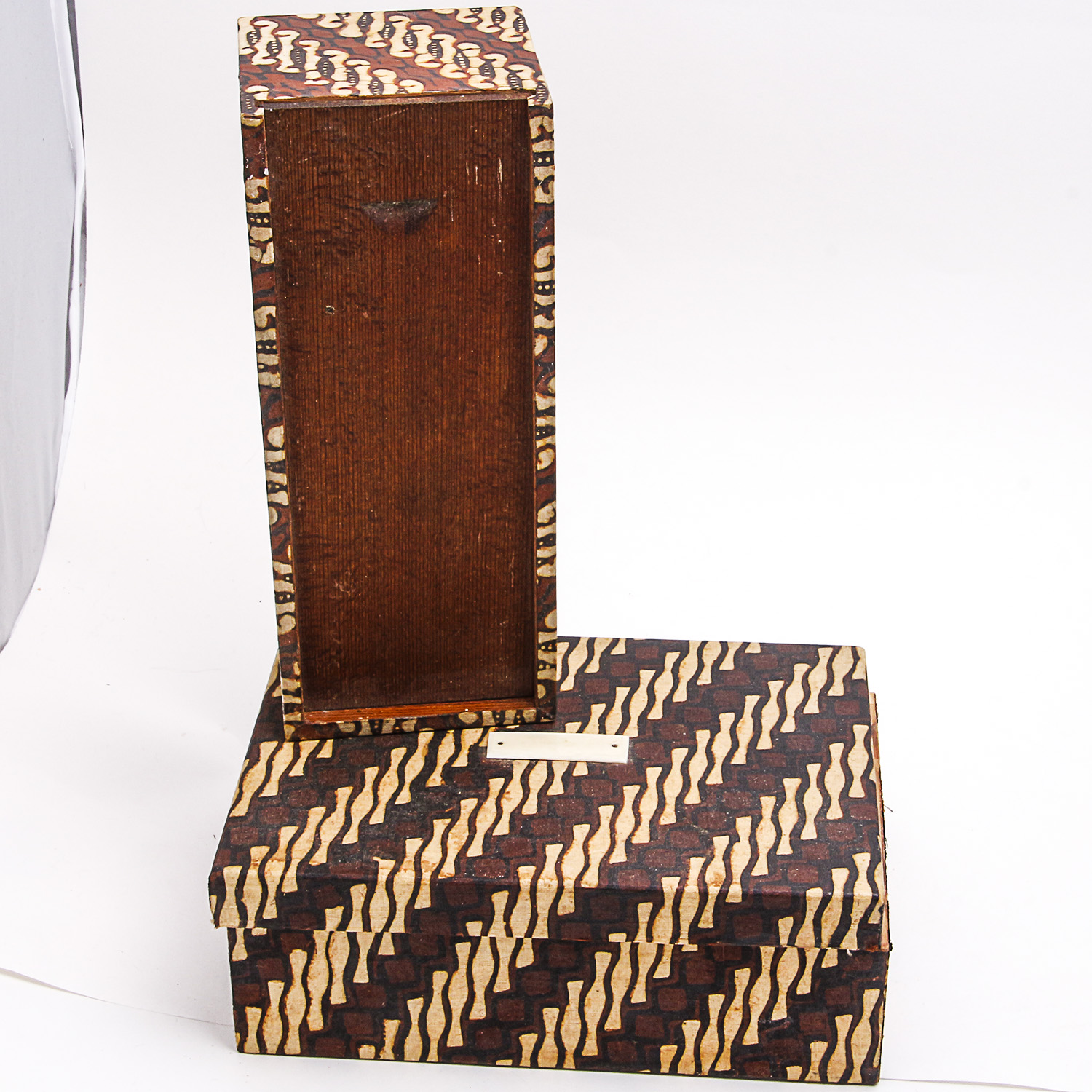 Collection of African Boxes Wrapped in Bark Paper