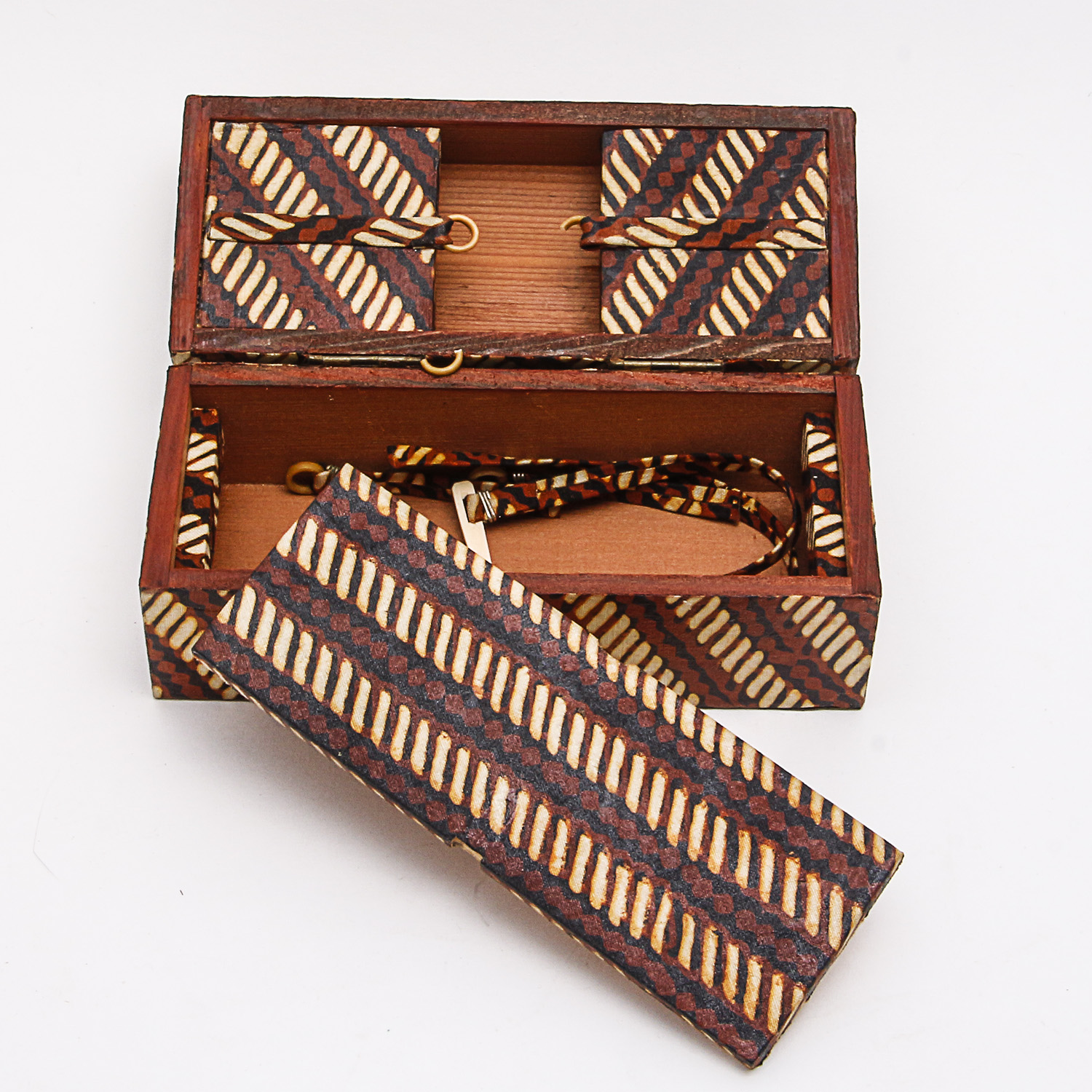 Collection of African Boxes Wrapped in Bark Paper