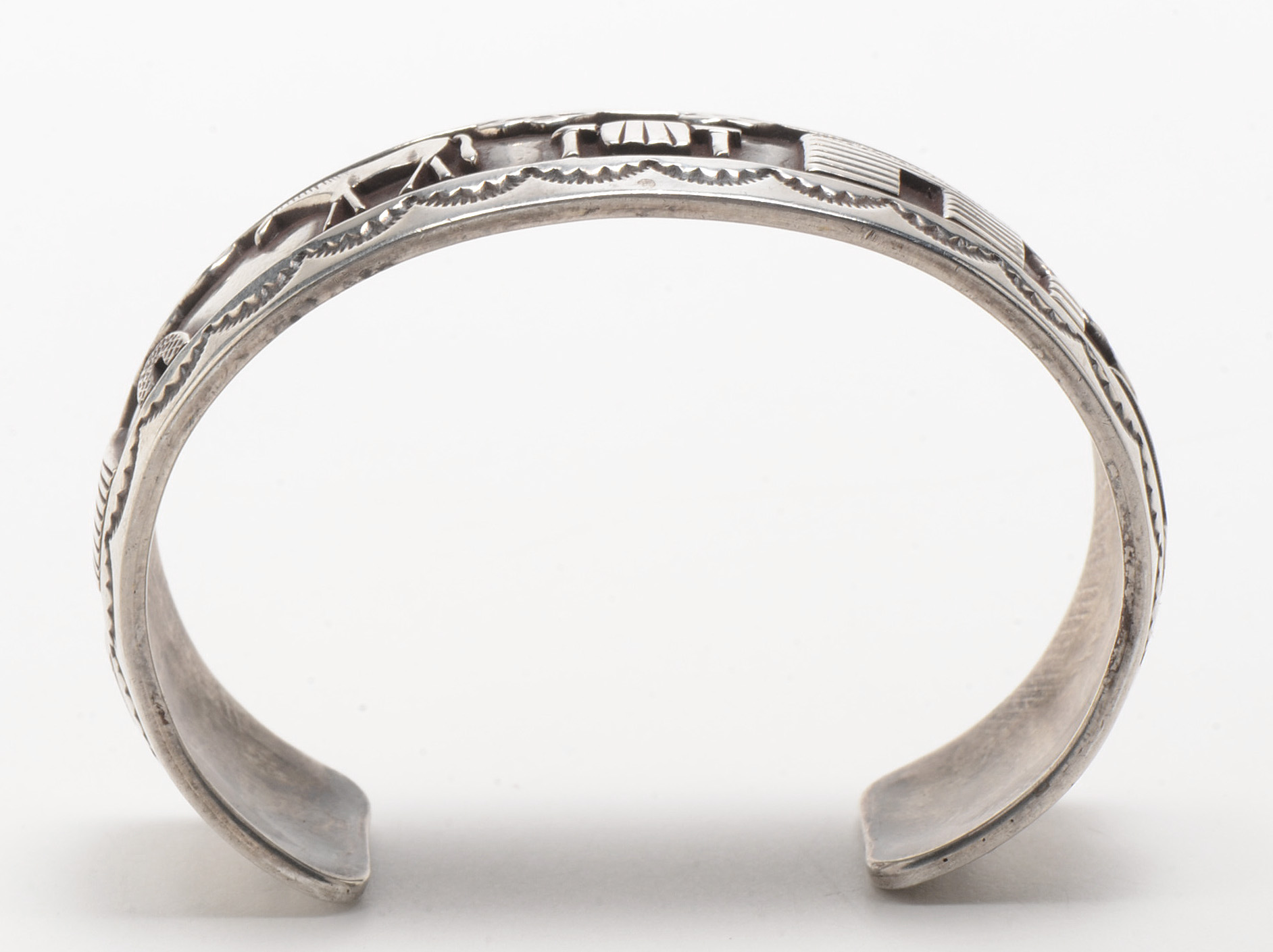 R.H. Begay Native American Navajo Sterling Storyteller Cuff