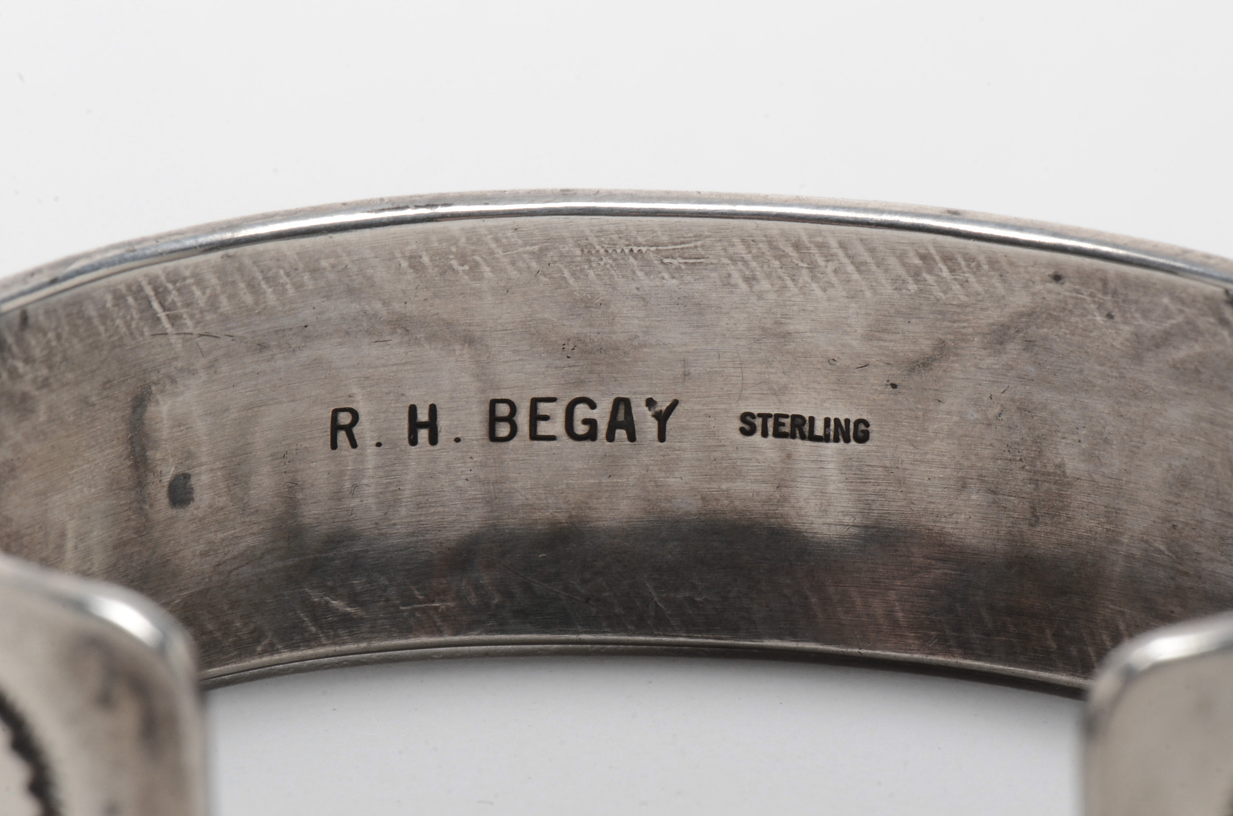 R.H. Begay Native American Navajo Sterling Storyteller Cuff