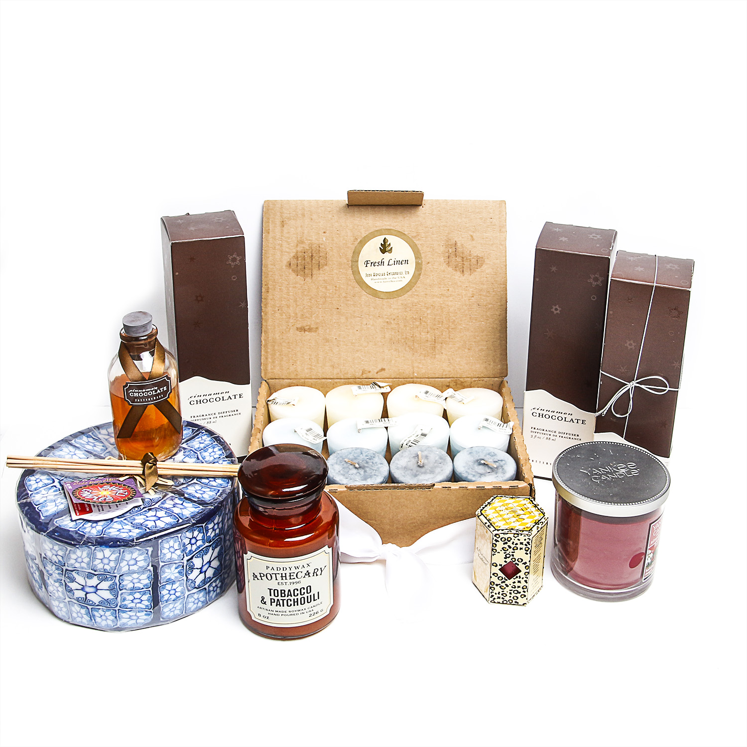 Collection of Scented Candles and Diffusers