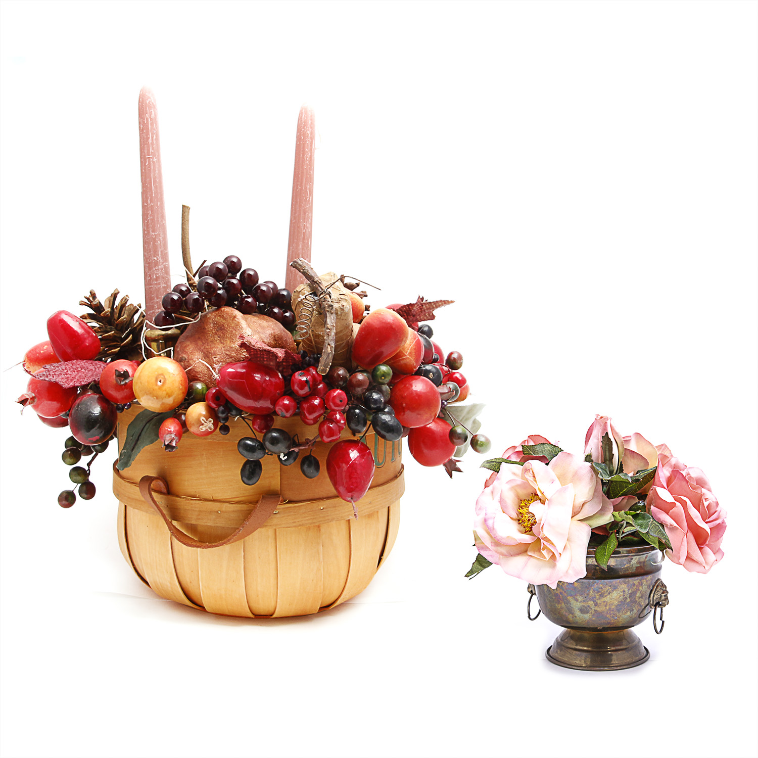 Pair of Custom Designed Floral Displays