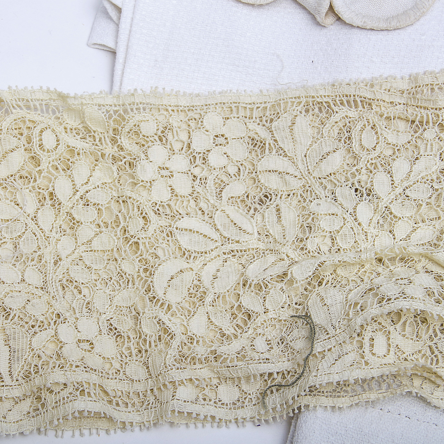 Collection of Vintage Lace, Trims, and Linens