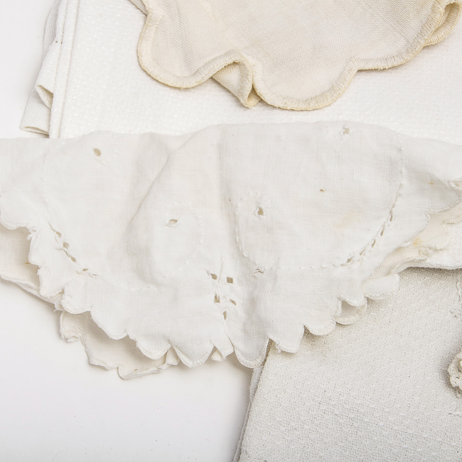Collection of Vintage Lace, Trims, and Linens