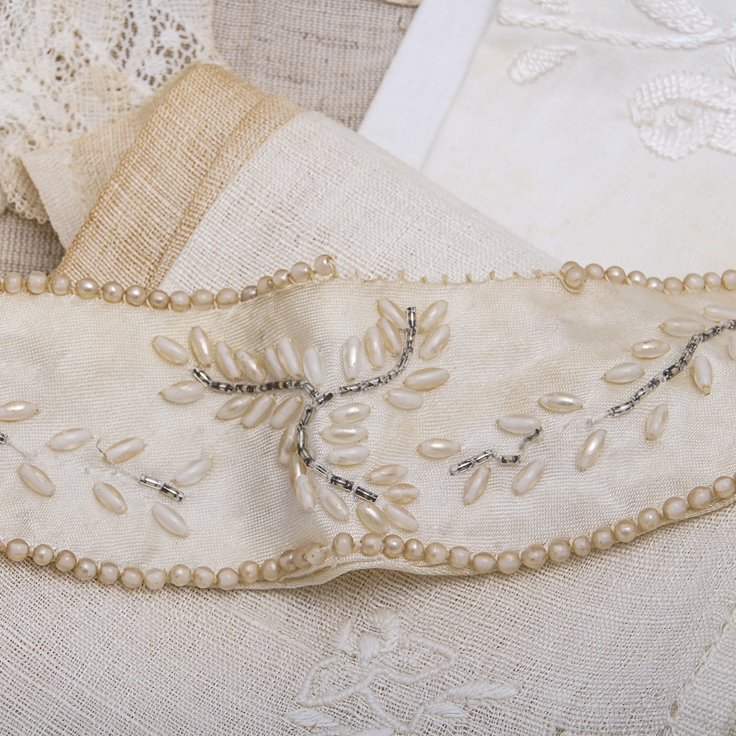 Collection of Vintage Lace, Trims, and Linens