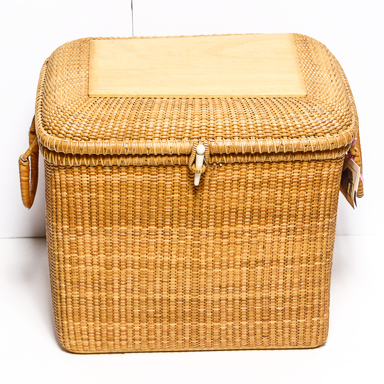 Wicker Lamp and Nantucket Wicker Basket