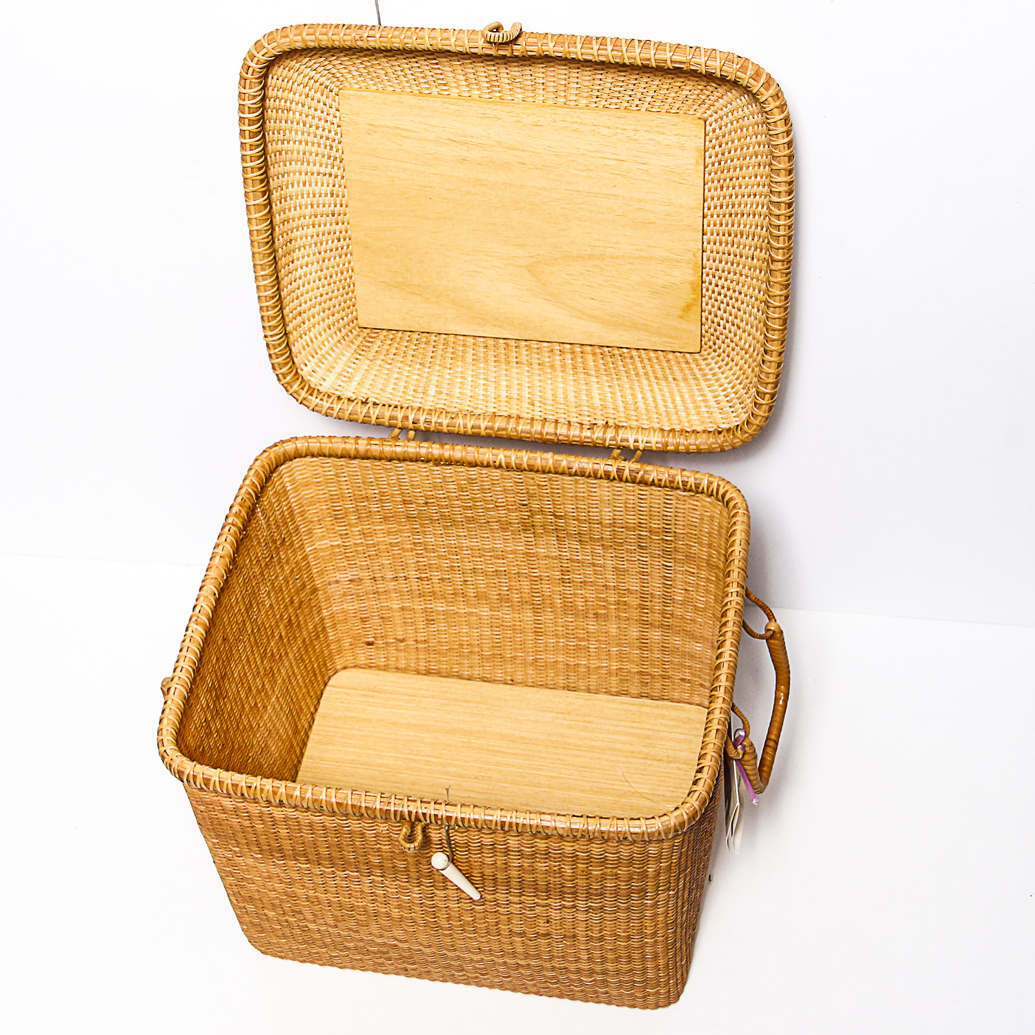 Wicker Lamp and Nantucket Wicker Basket