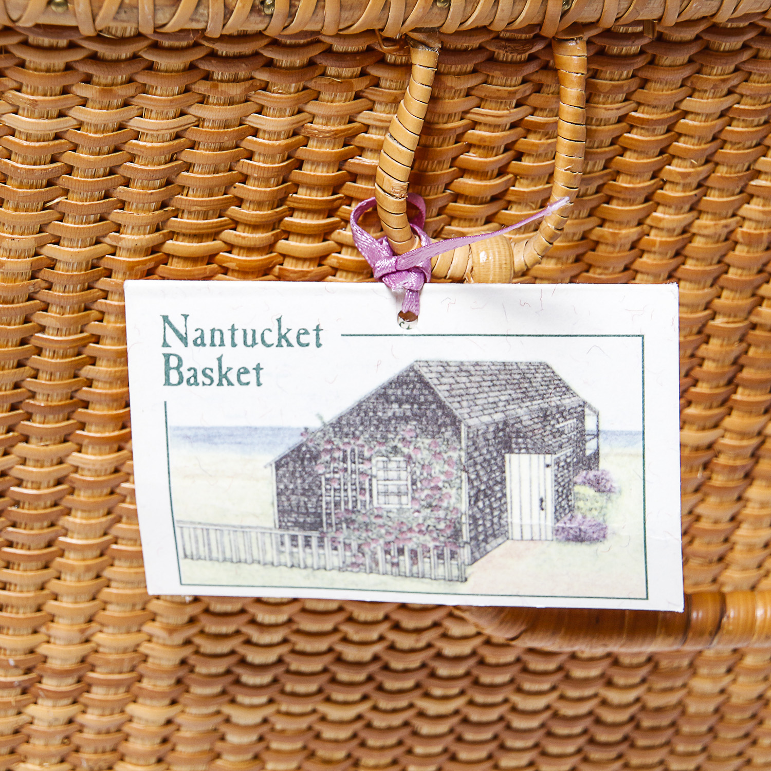 Wicker Lamp and Nantucket Wicker Basket