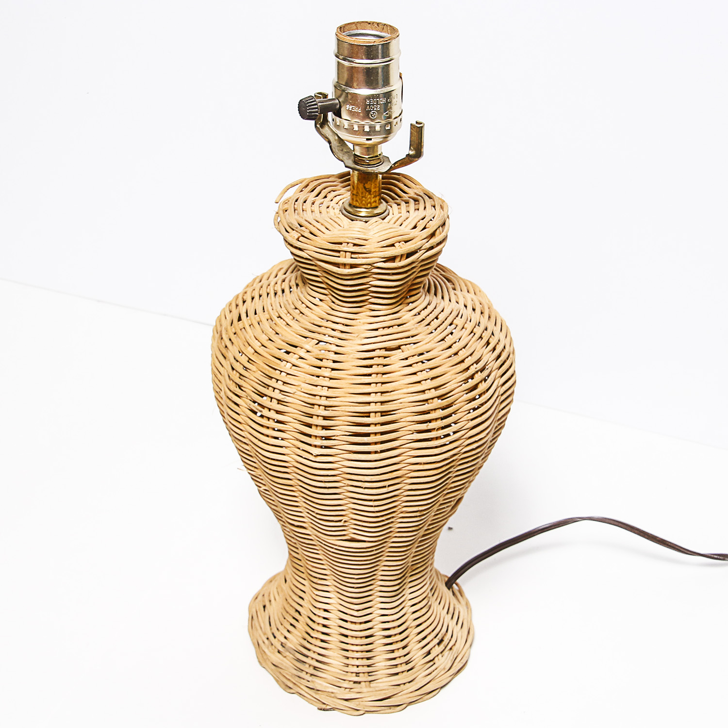 Wicker Lamp and Nantucket Wicker Basket