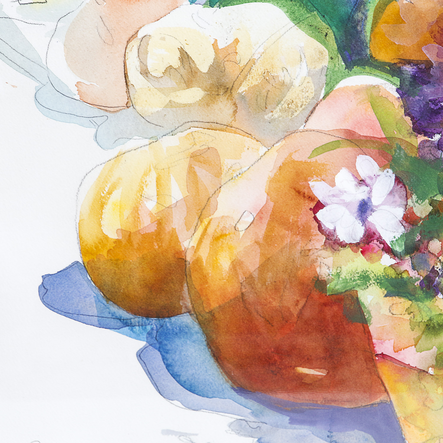 Original Floral Watercolor Painting by Carolyn Riegelman