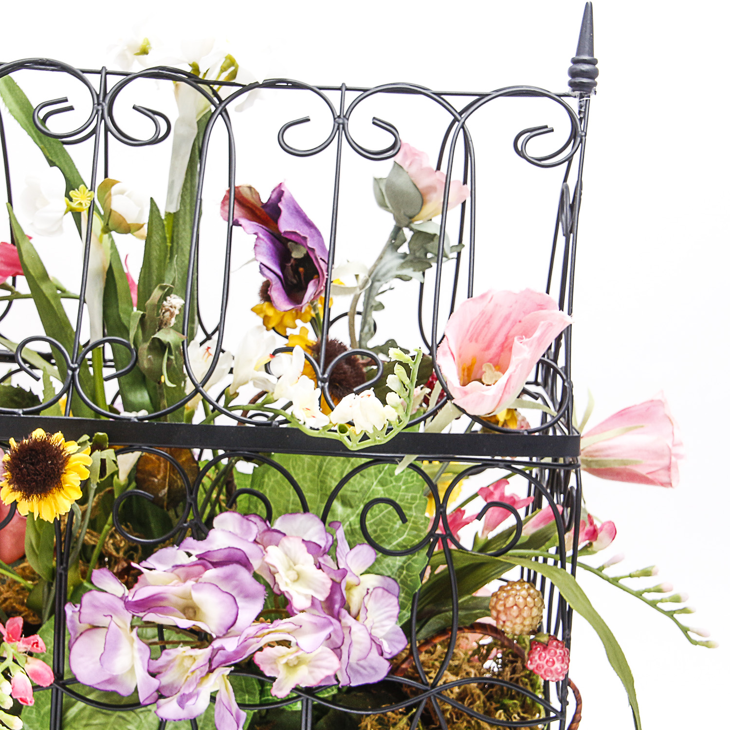 Pair of Custom Designed Floral Displays with a Venetian Glass Vase