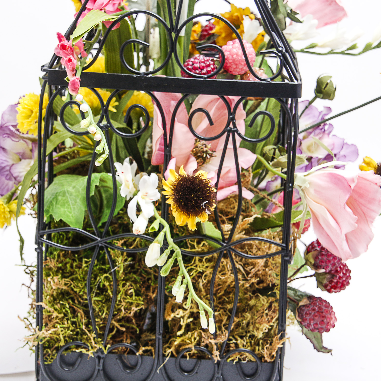 Pair of Custom Designed Floral Displays with a Venetian Glass Vase