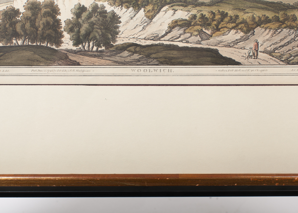 Framed Woolwich of London, England Lithograph