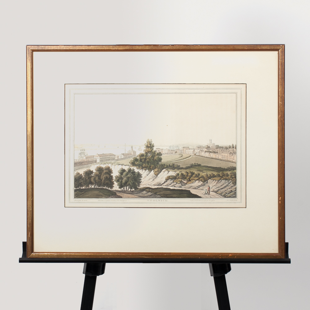 Framed Woolwich of London, England Lithograph