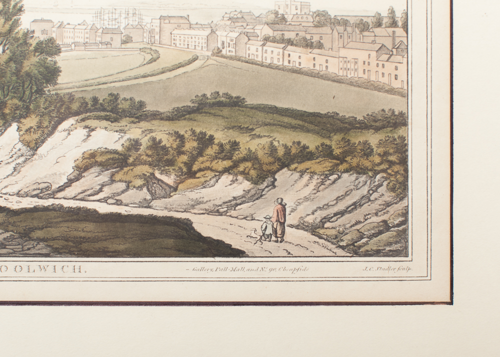 Framed Woolwich of London, England Lithograph