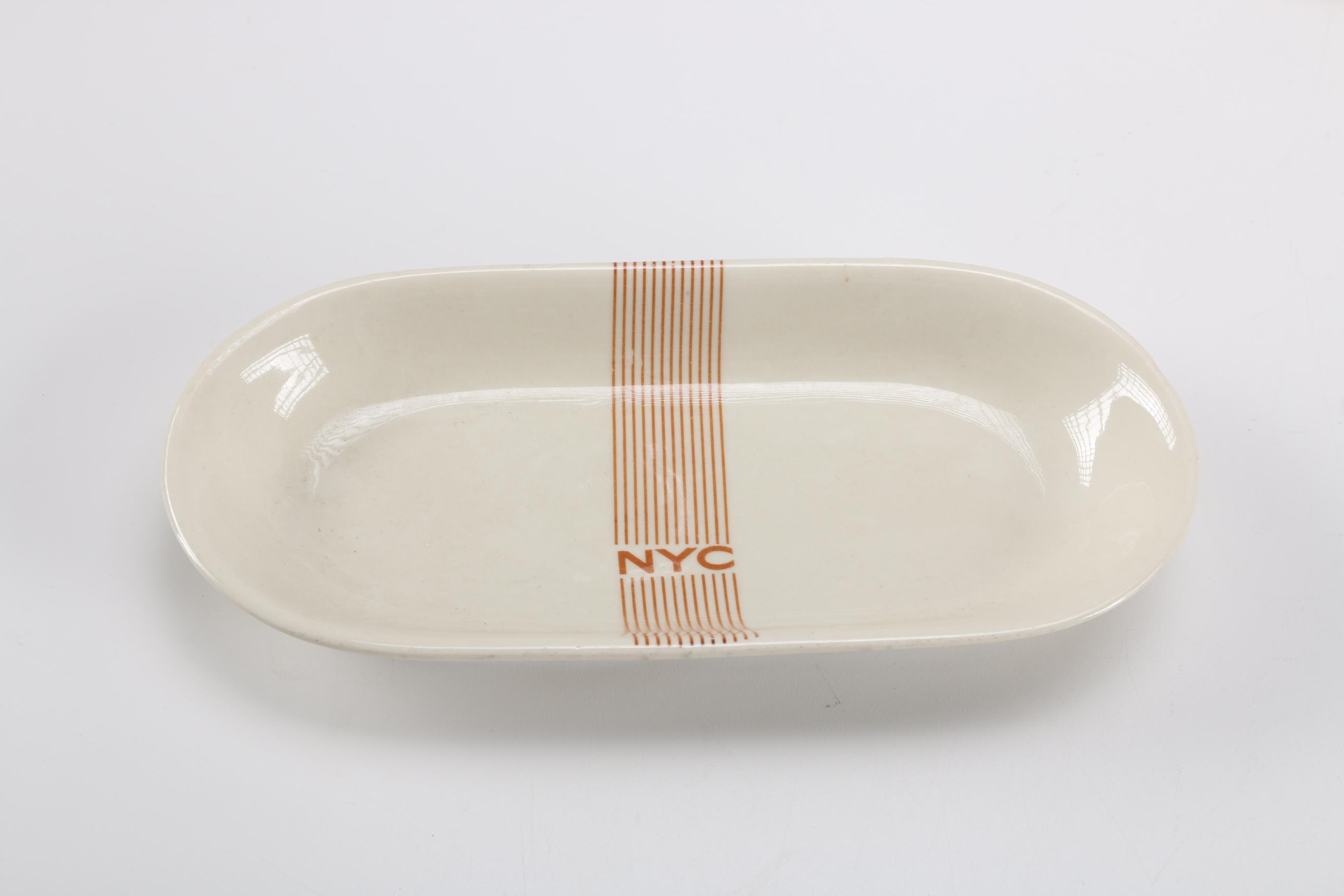 Vintage New York Central Railway System Syracuse Tableware in "Mercury Brown"