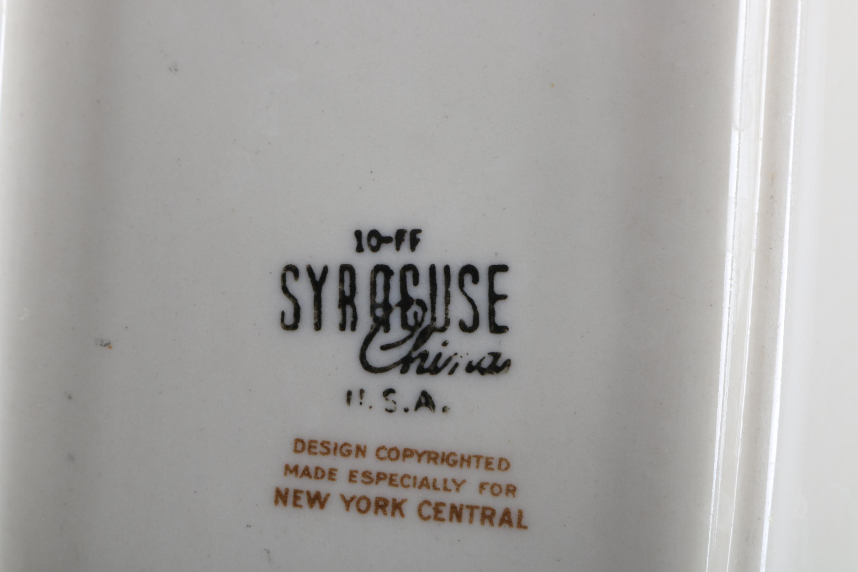 Vintage New York Central Railway System Syracuse Tableware in "Mercury Brown"