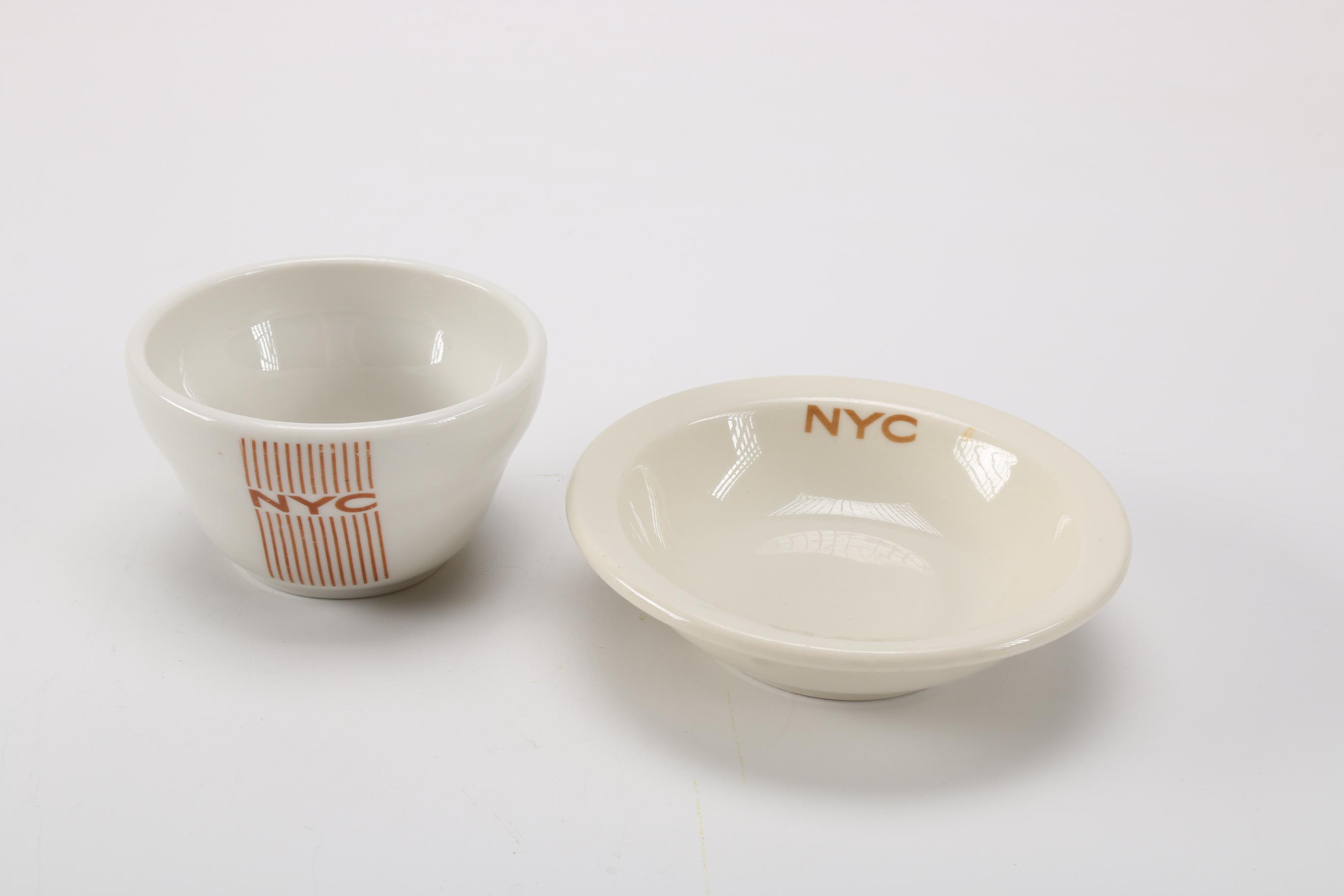 Vintage New York Central Railway System Syracuse Tableware in "Mercury Brown"