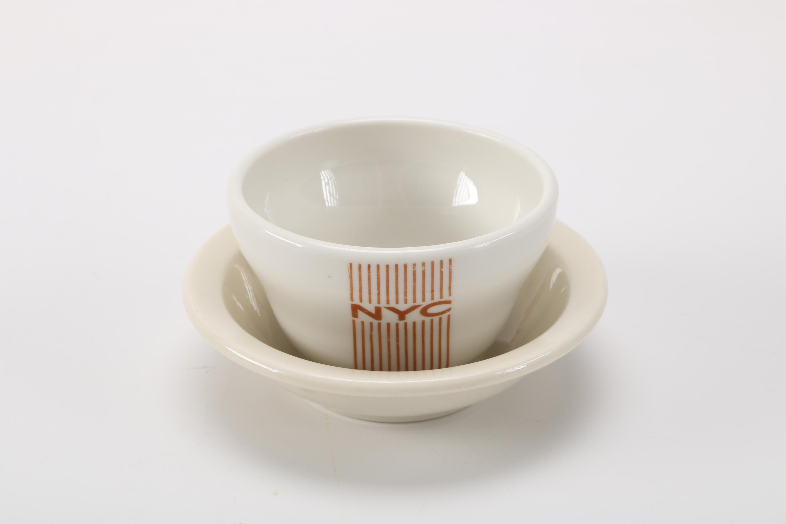 Vintage New York Central Railway System Syracuse Tableware in "Mercury Brown"