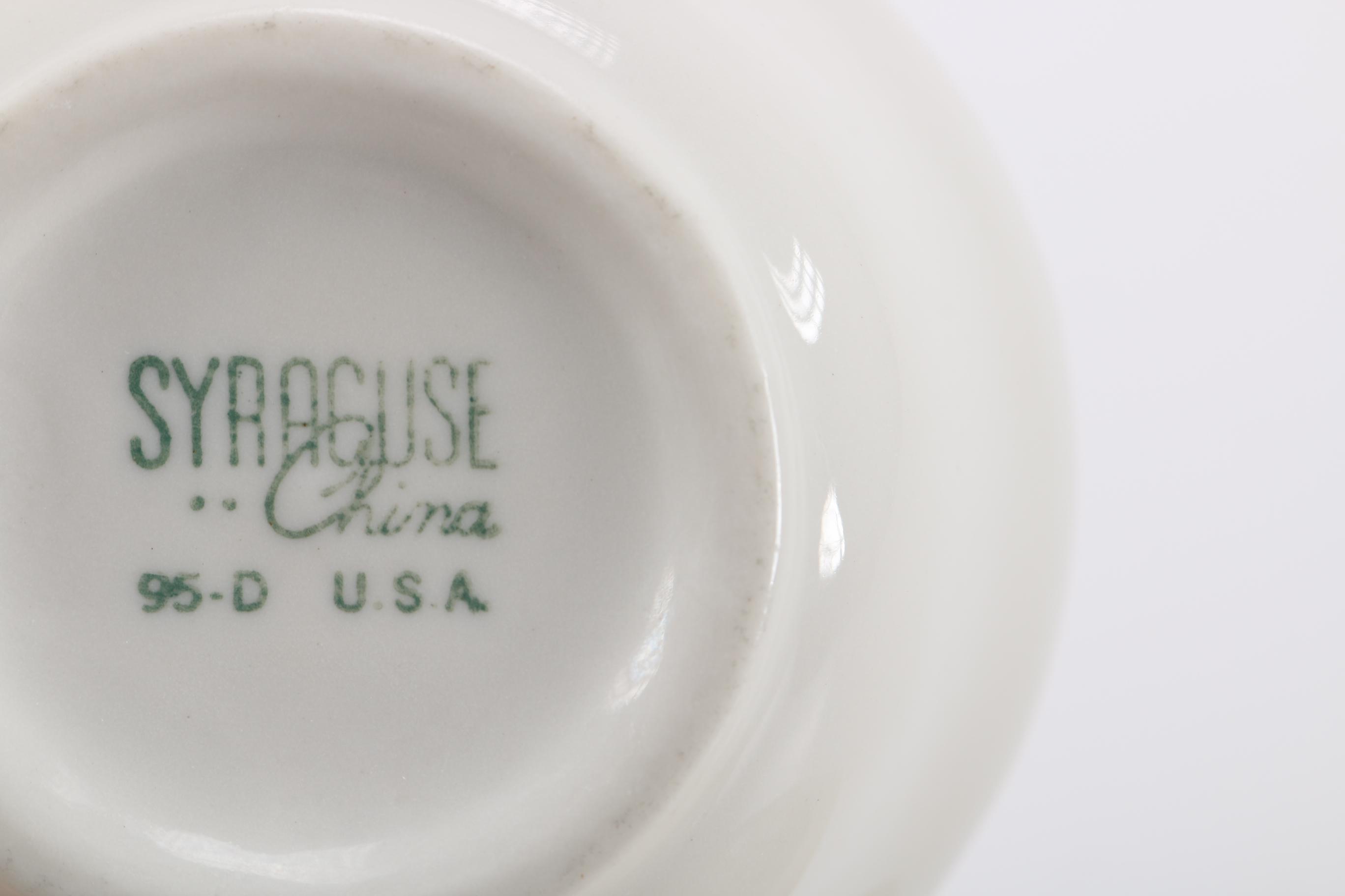 Vintage New York Central Railway System Syracuse Tableware in "Mercury Brown"