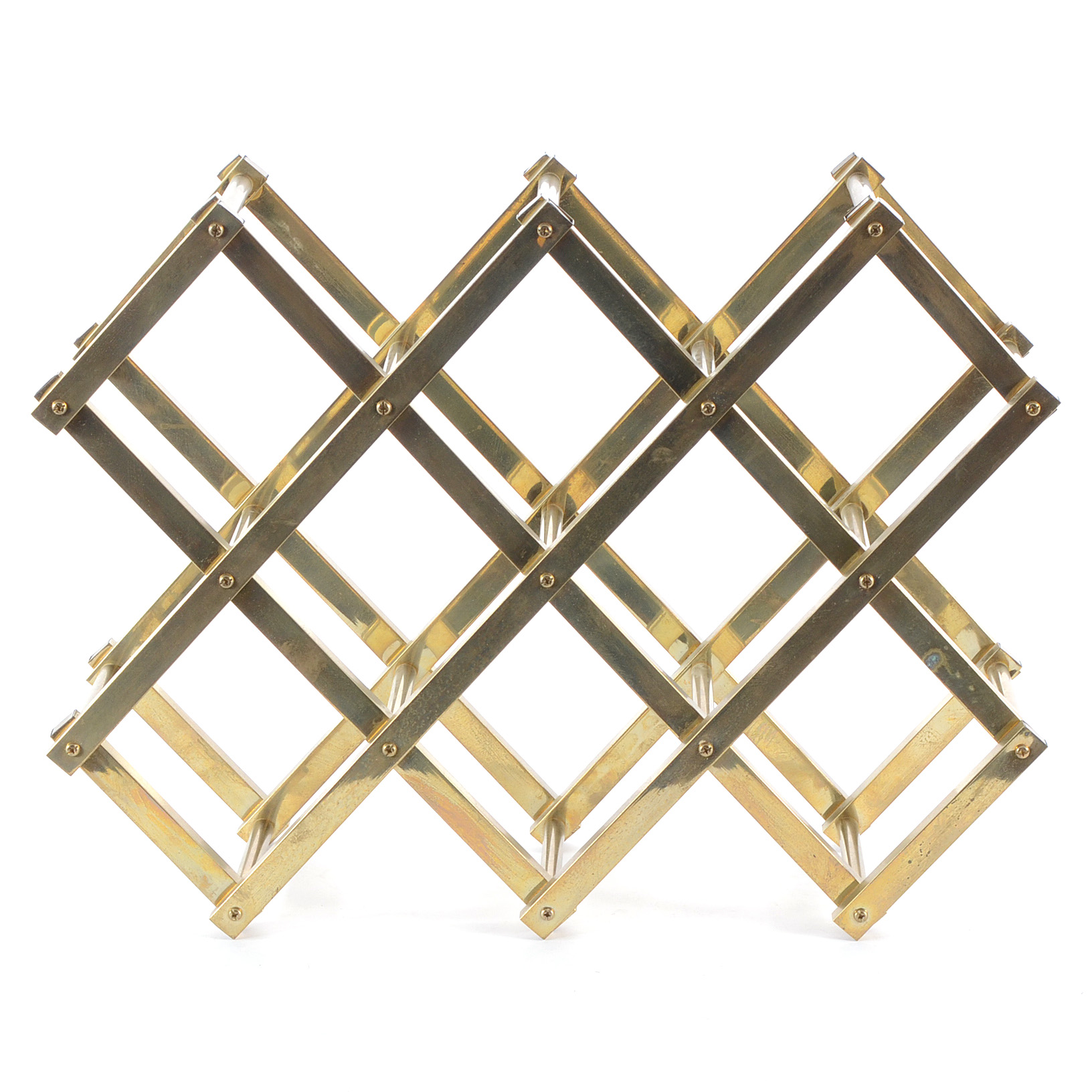 Brass Eight Bottle Wine Rack