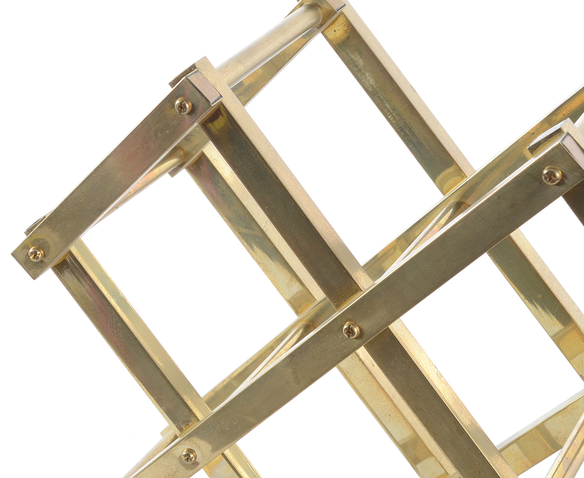 Brass Eight Bottle Wine Rack