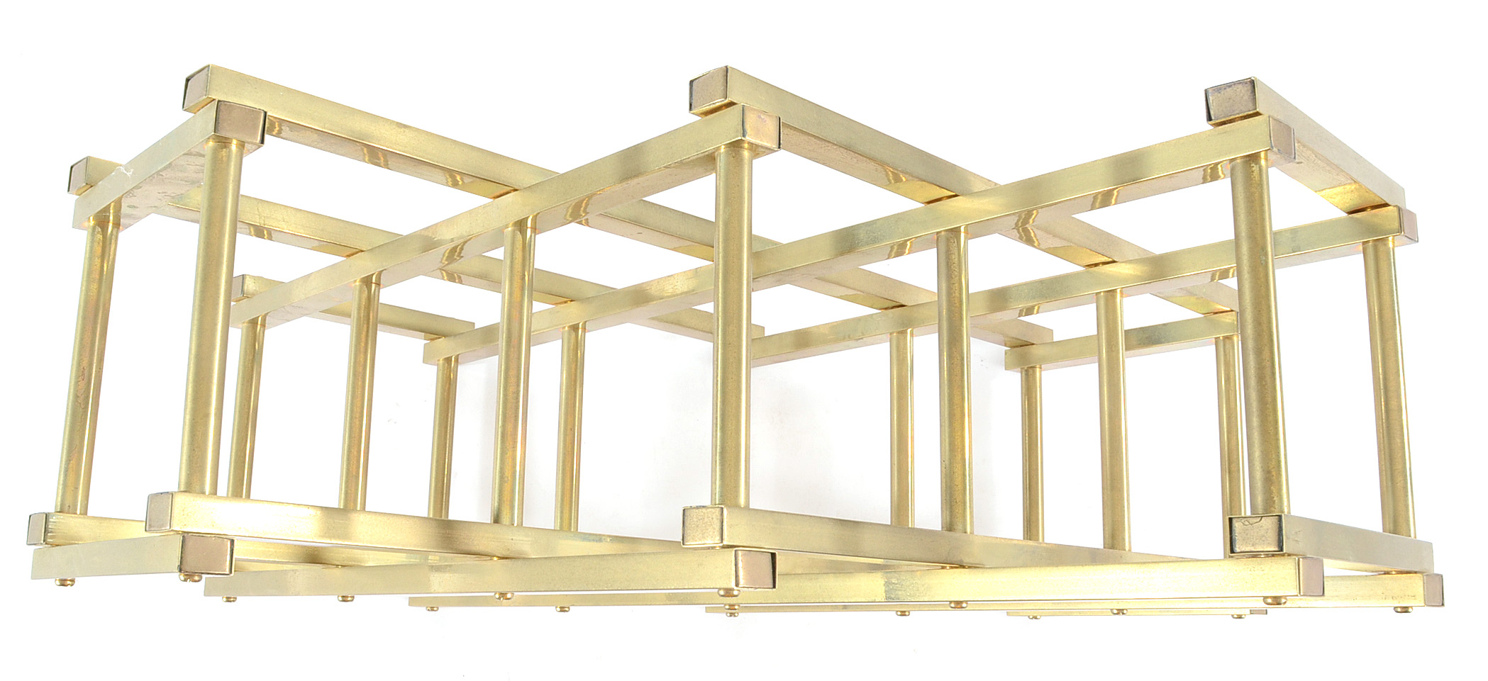 Brass Eight Bottle Wine Rack