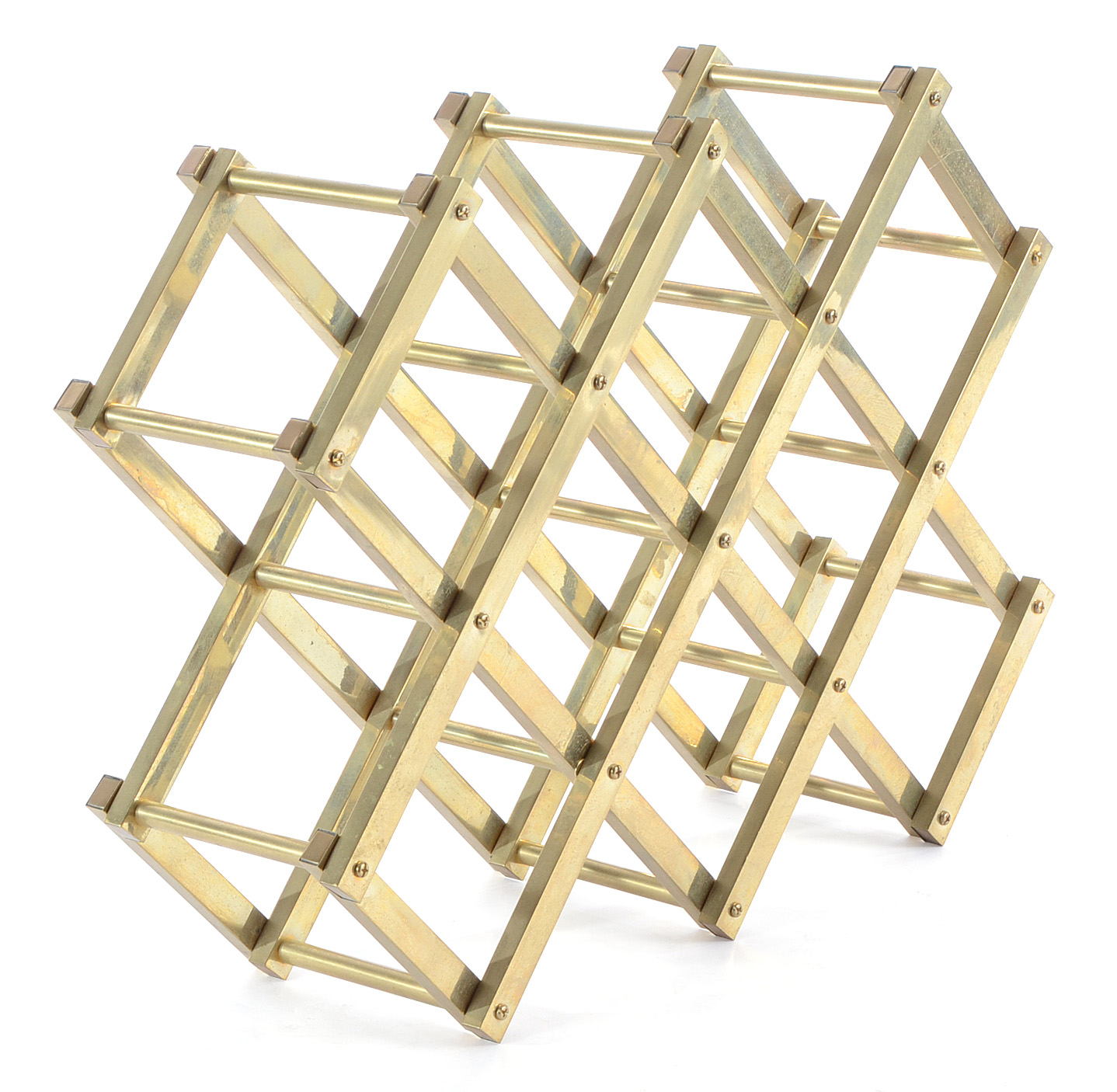 Brass Eight Bottle Wine Rack