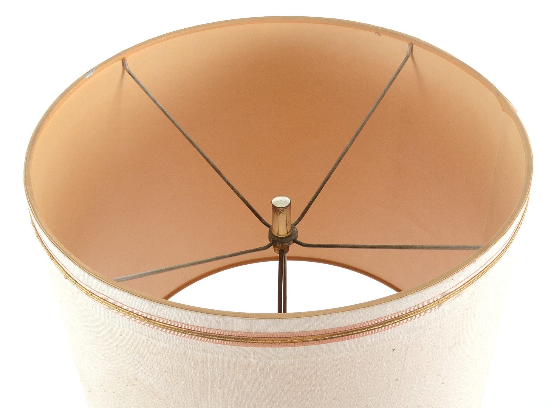 Orange and Gilt Mosaic Ceramic Lamp