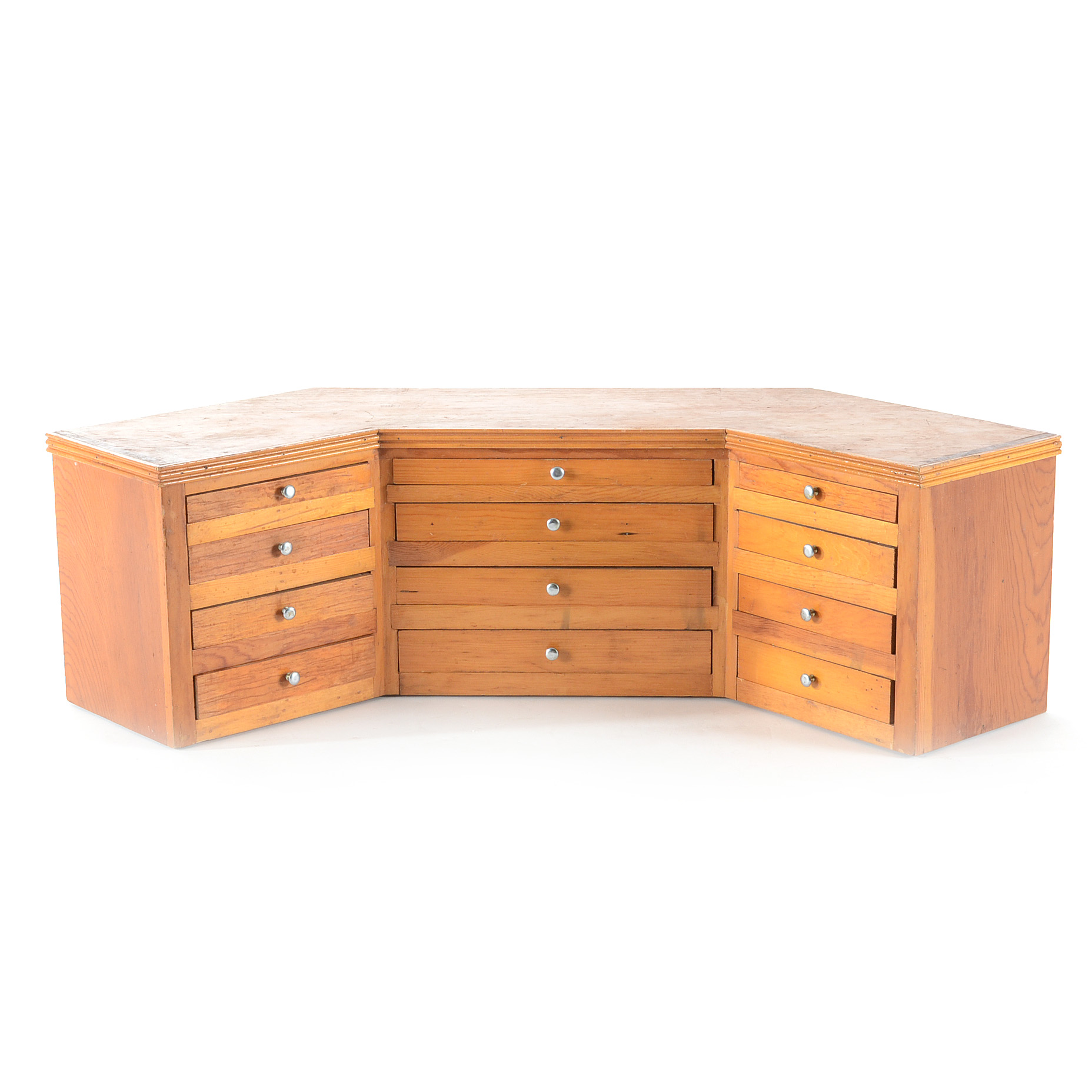 Vintage Pine Watch Repair Cabinet