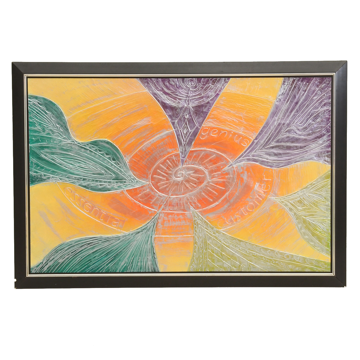 Large-Scale Embossed Acrylic Sheet Inspirational Office Artwork