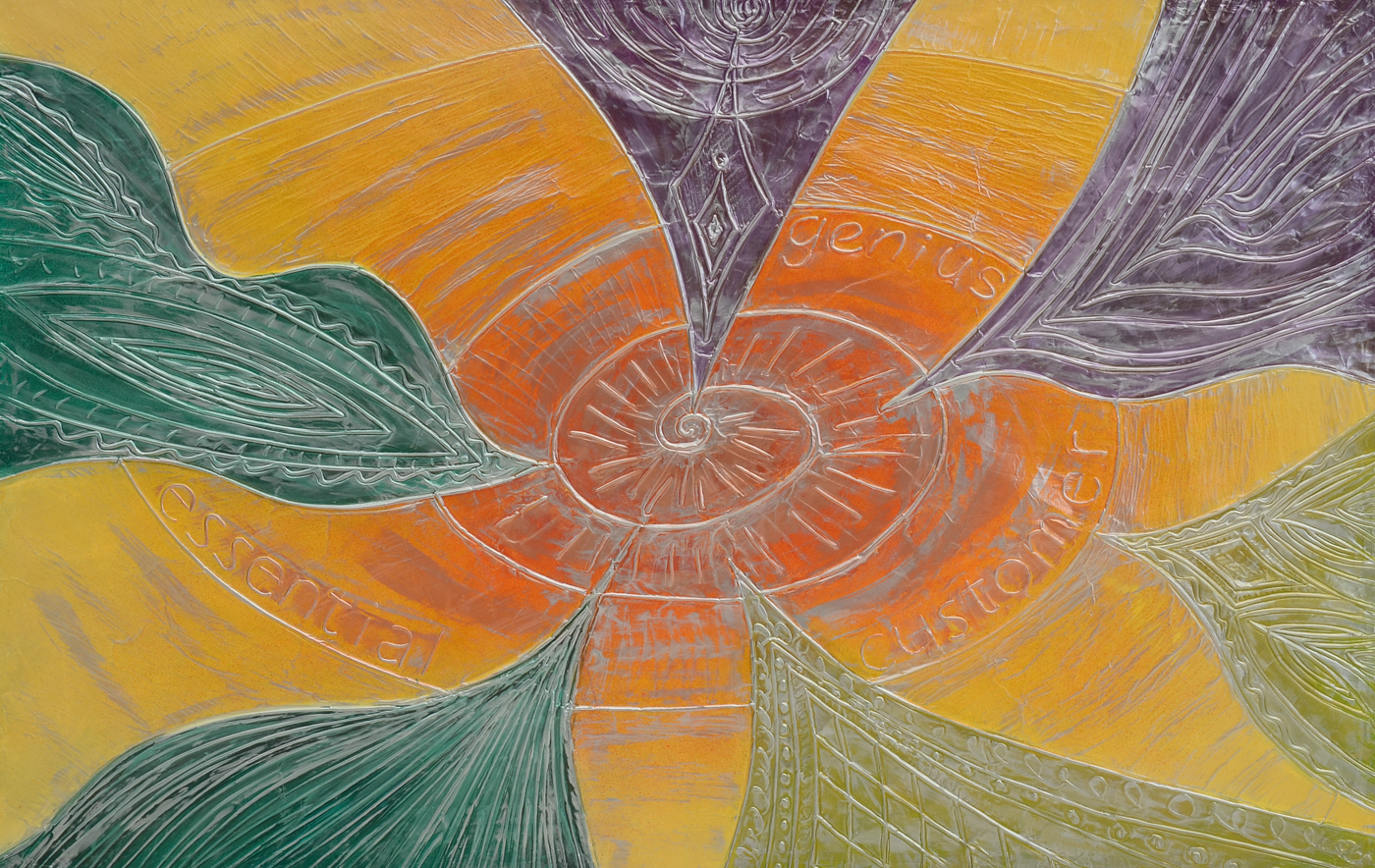 Large-Scale Embossed Acrylic Sheet Inspirational Office Artwork