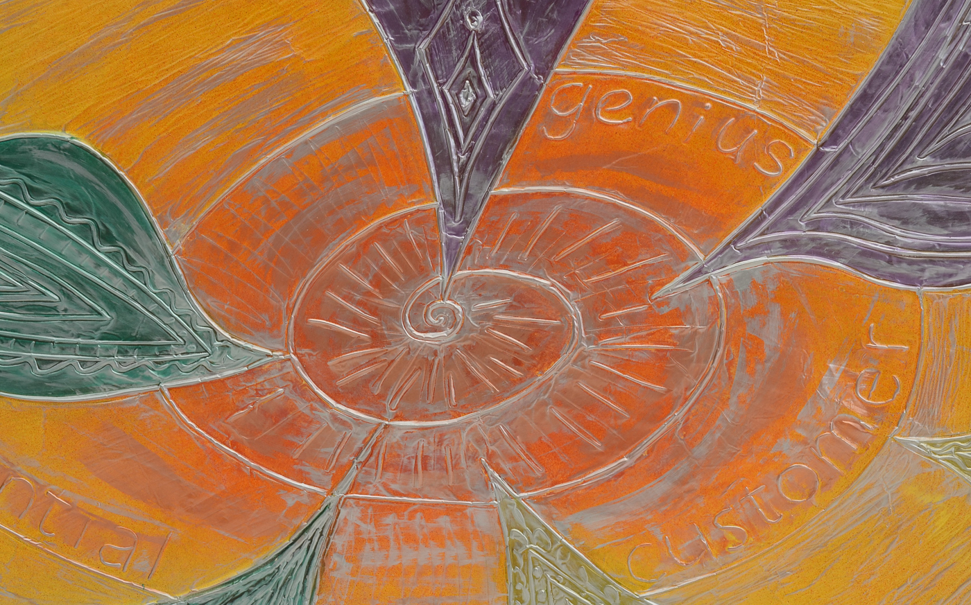 Large-Scale Embossed Acrylic Sheet Inspirational Office Artwork