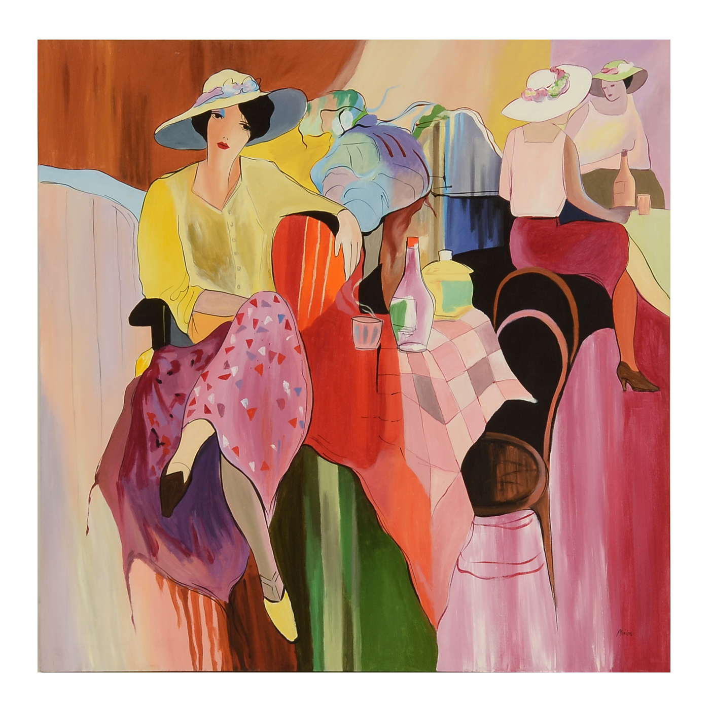 Large Oil Painting on Canvas Signed Minion