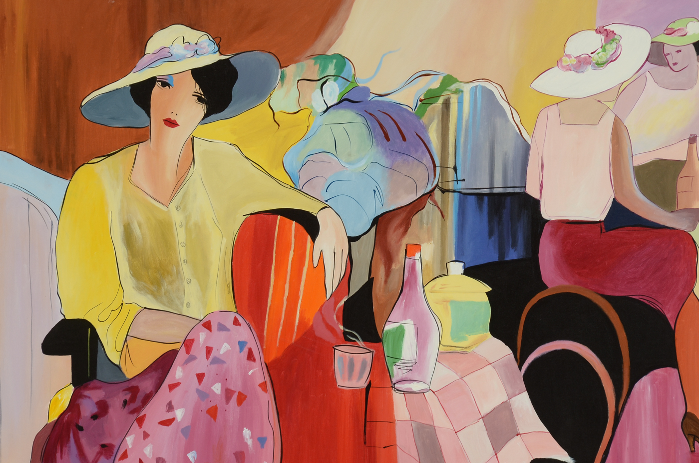 Large Oil Painting on Canvas Signed Minion