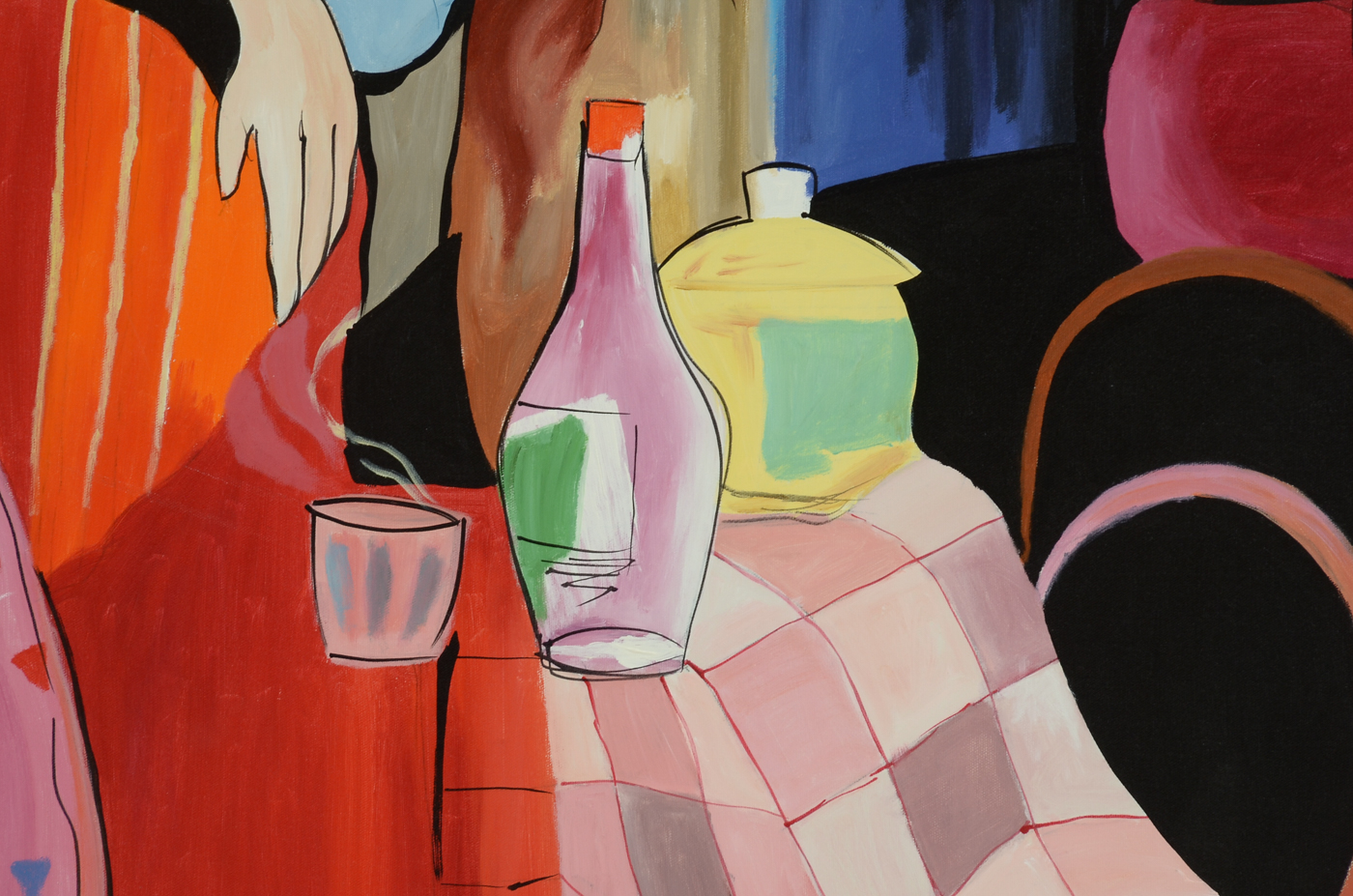 Large Oil Painting on Canvas Signed Minion