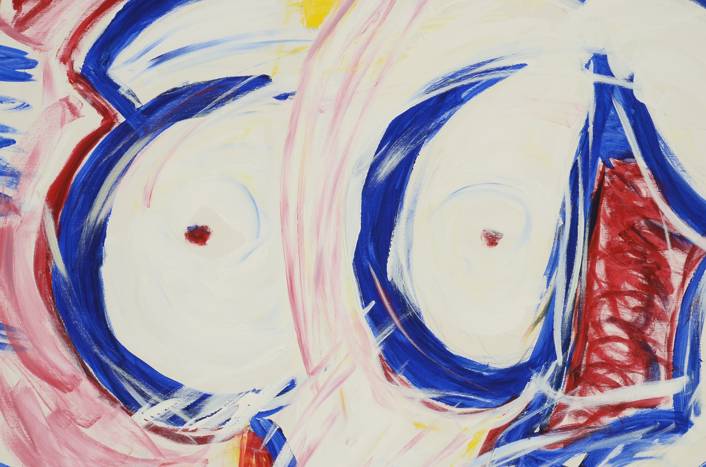 Phyllis Rinaldi Original Large-Scale Acrylic on Canvas "Nude in Primary Colors"